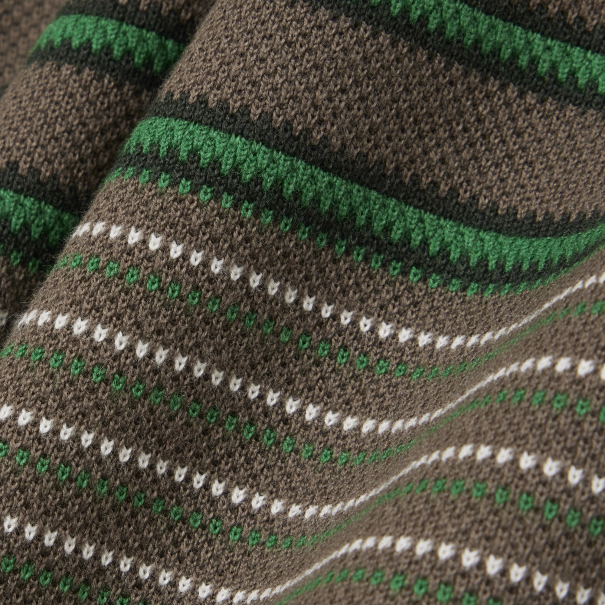 SS26 RUNWAY Kadın Slim Fit Çizgili Kahverengi Polo