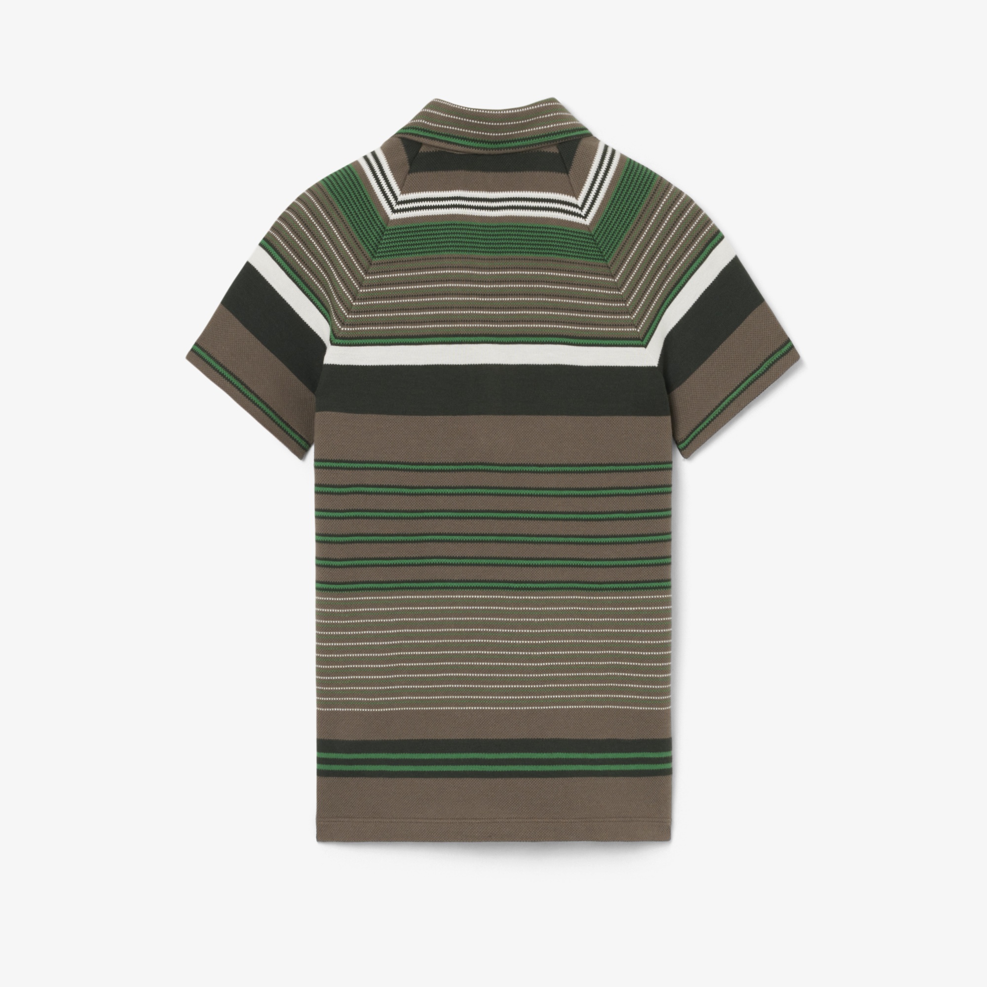 SS26 RUNWAY Kadın Slim Fit Çizgili Kahverengi Polo