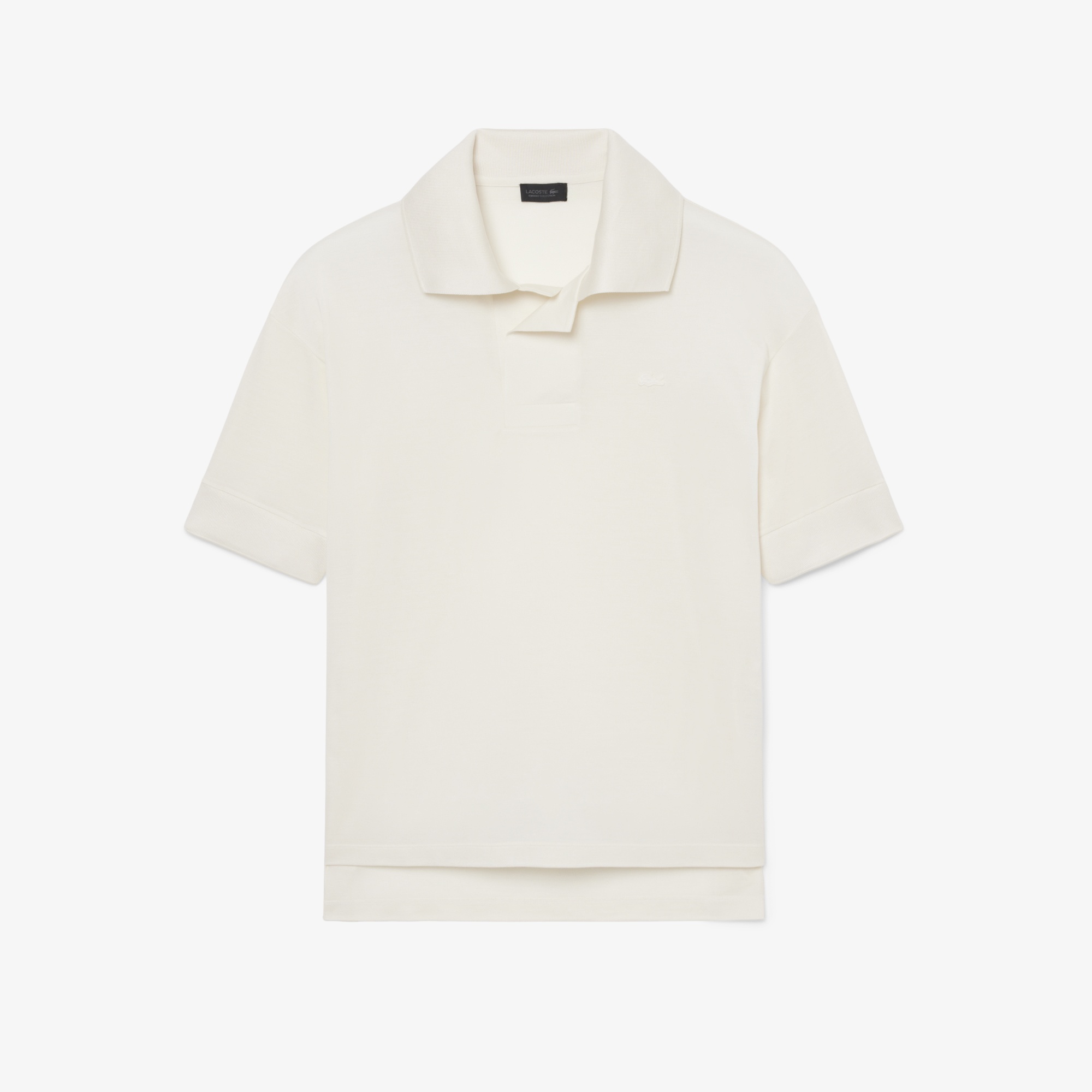SS26 RUNWAY Unisex Oversize Fit İpek Beyaz Polo