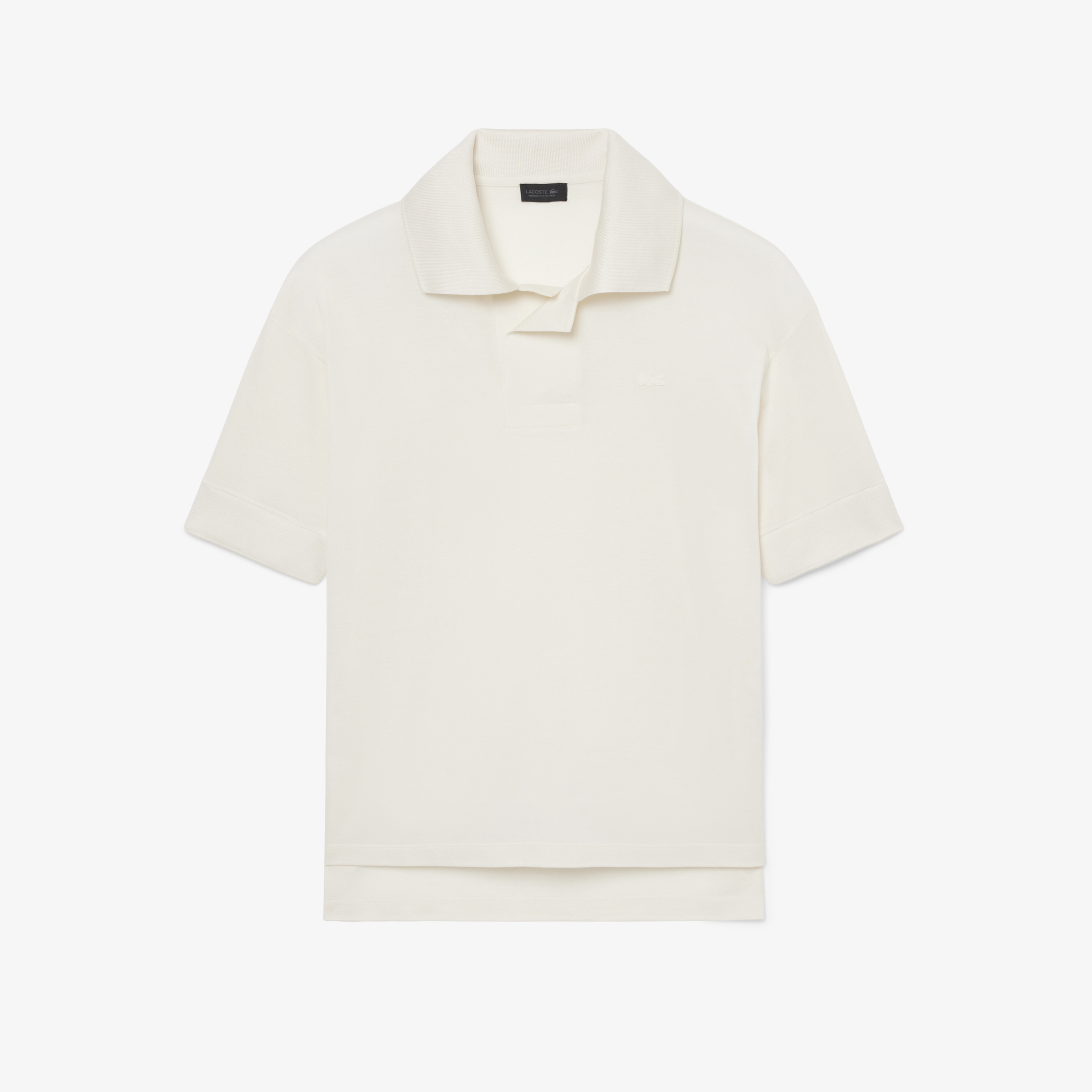 SS26 RUNWAY Unisex Oversize Fit İpek Beyaz Polo