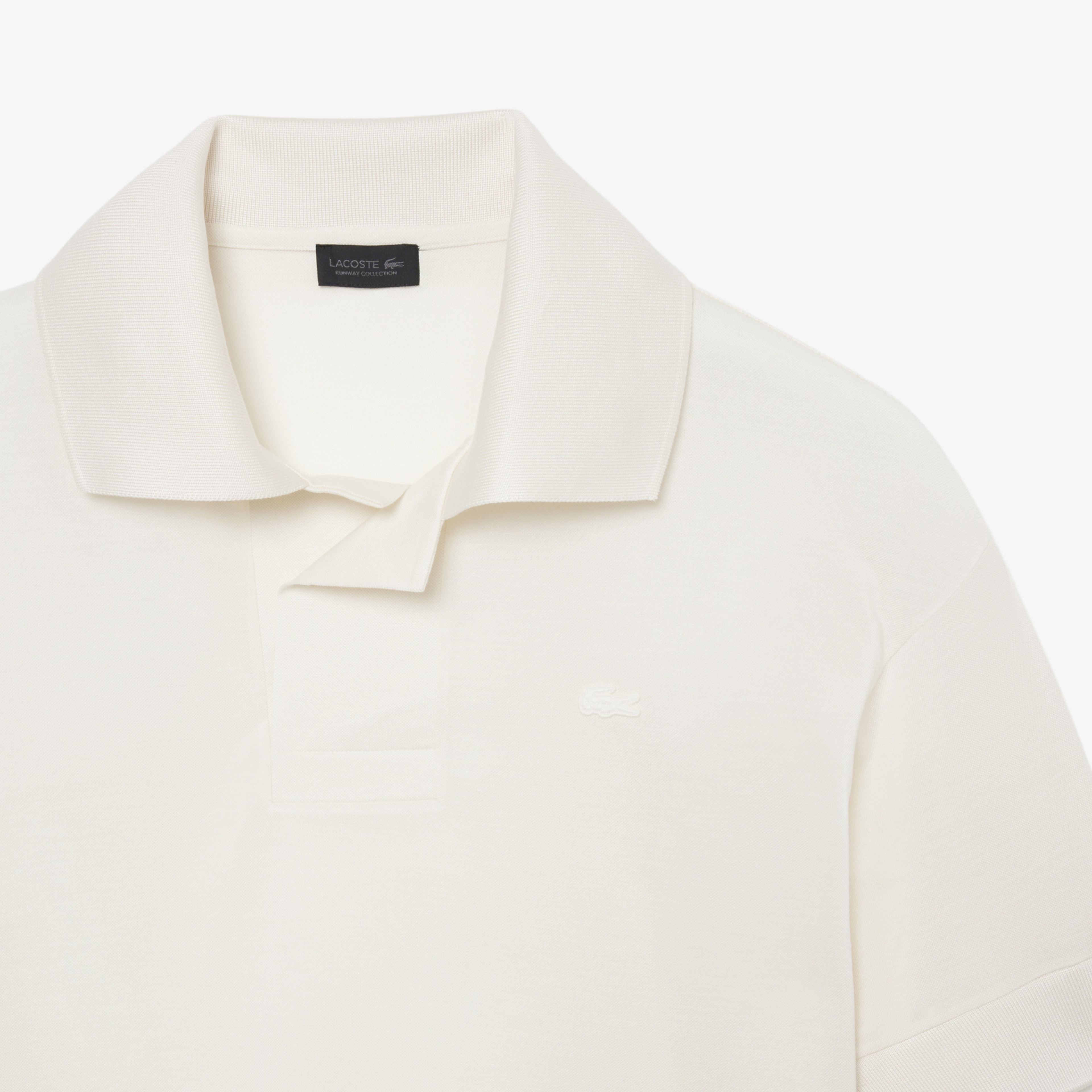 SS26 RUNWAY Unisex Oversize Fit İpek Beyaz Polo