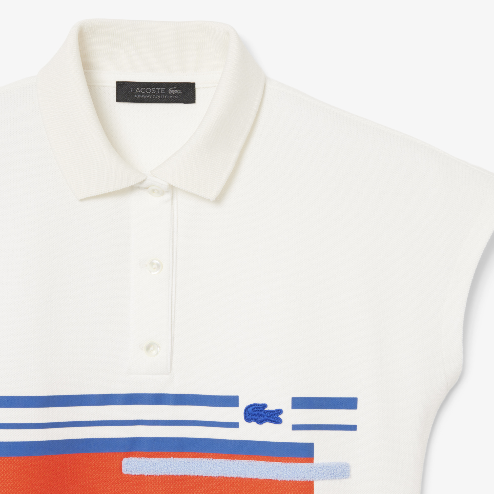Lacoste SS26 RUNWAY Kadın Regular Fit Baskılı Beyaz Polo görsel 7