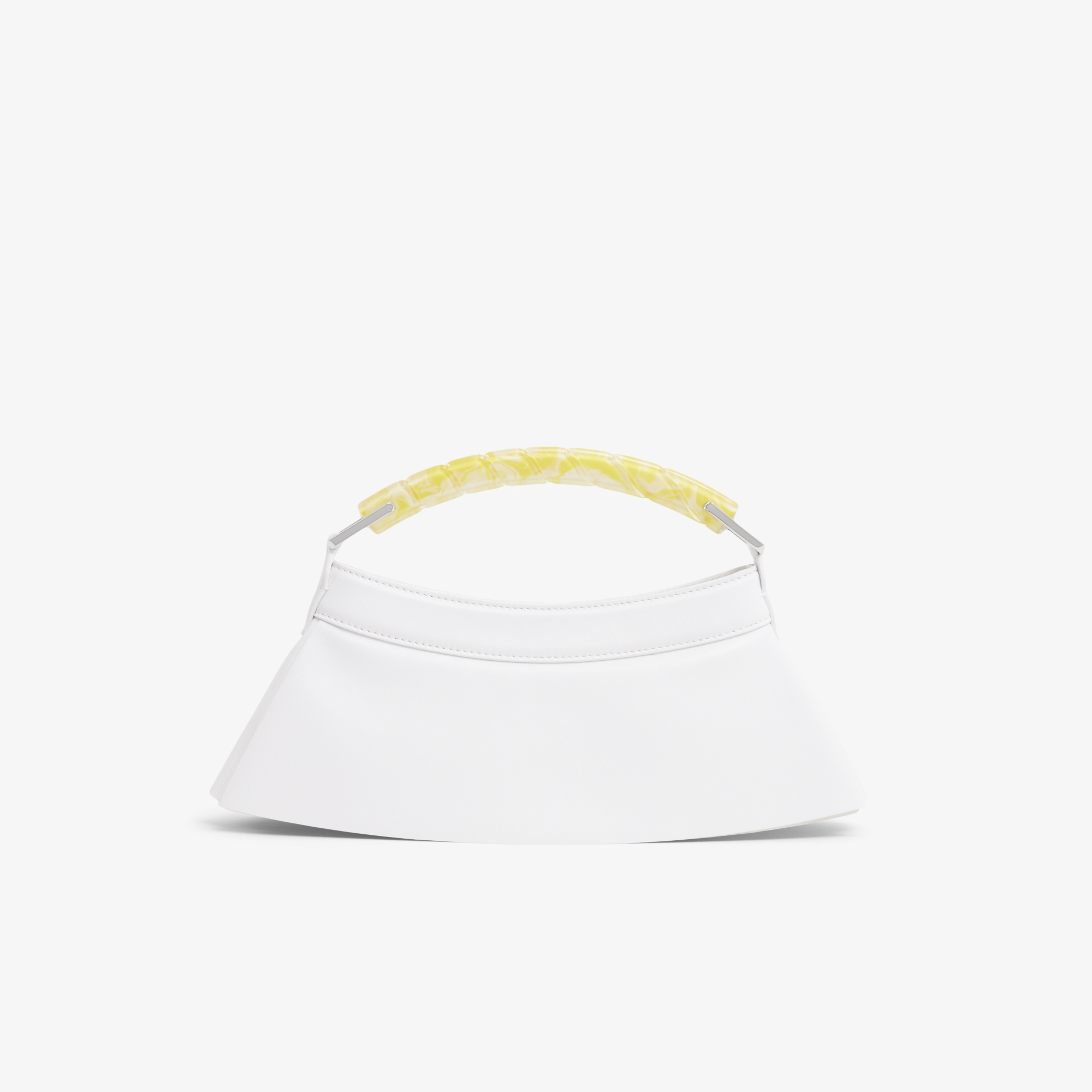 SS26 RUNWAY Lenglen Kadın Deri Beyaz Omuz Çantası