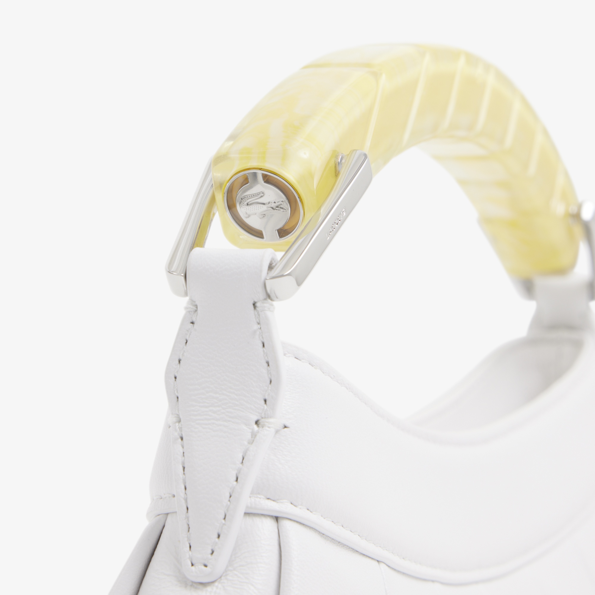 SS26 RUNWAY Lenglen Kadın Deri Beyaz Omuz Çantası