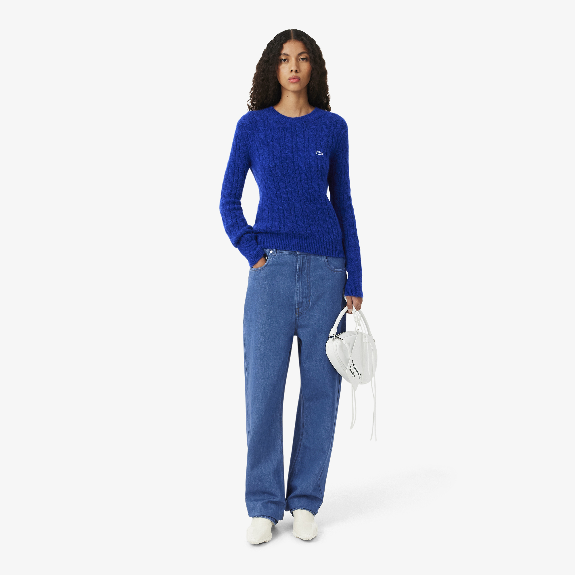 Lacoste SS26 RUNWAY Kadın Mavi Pantolon görsel 4