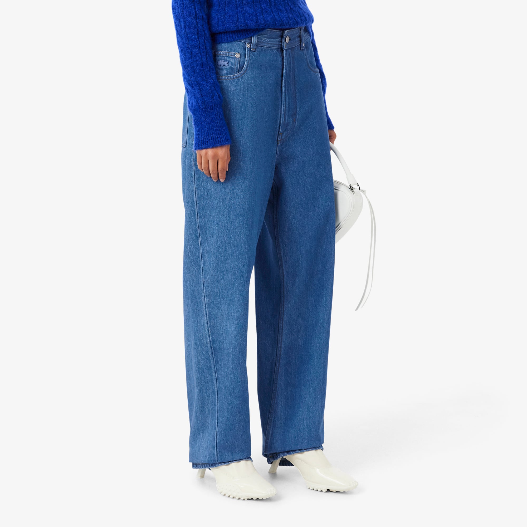 Lacoste SS26 RUNWAY Kadın Mavi Pantolon görsel 2