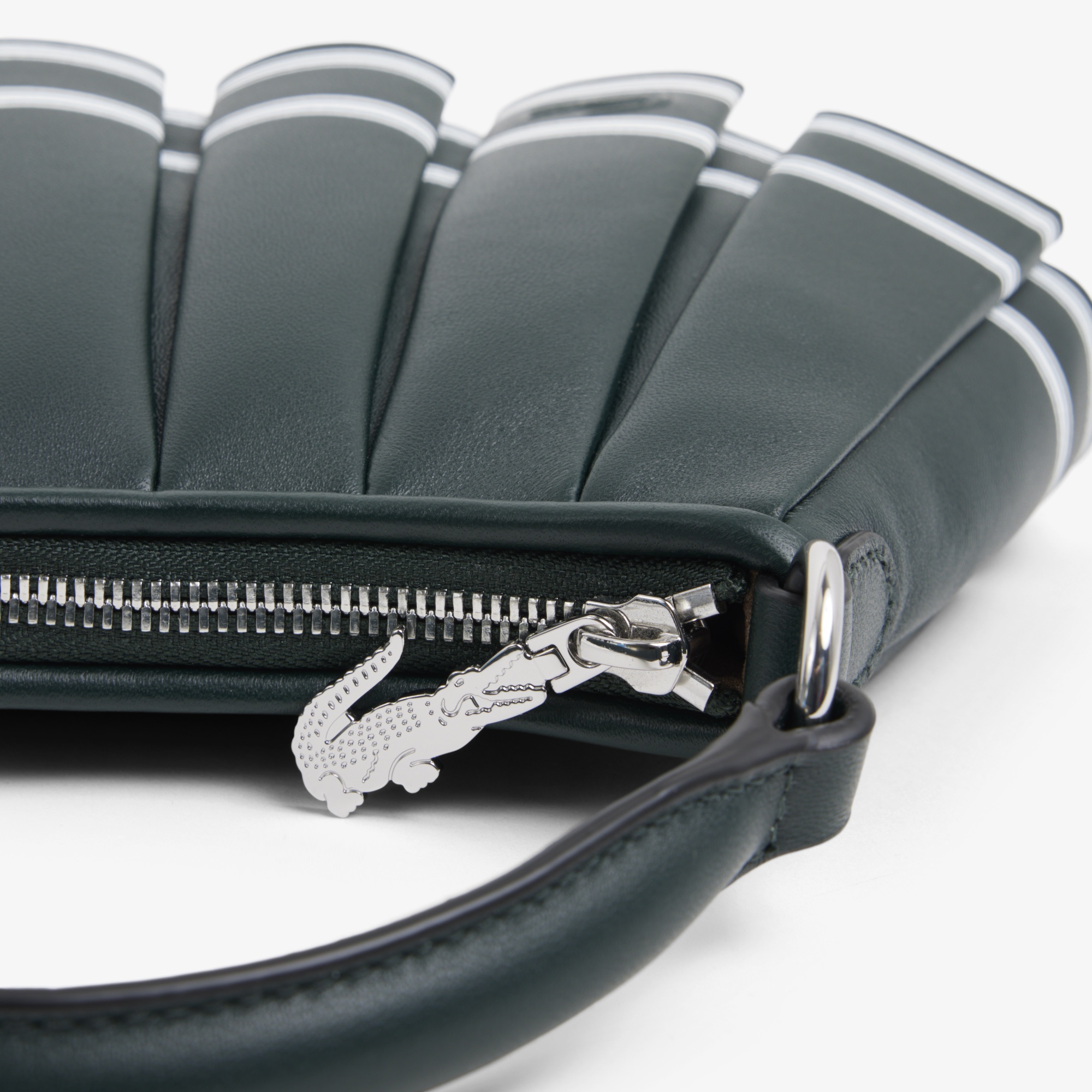 SS26 RUNWAY Mini Lenglen Kadın Deri Koyu Yeşil Omuz Çantası