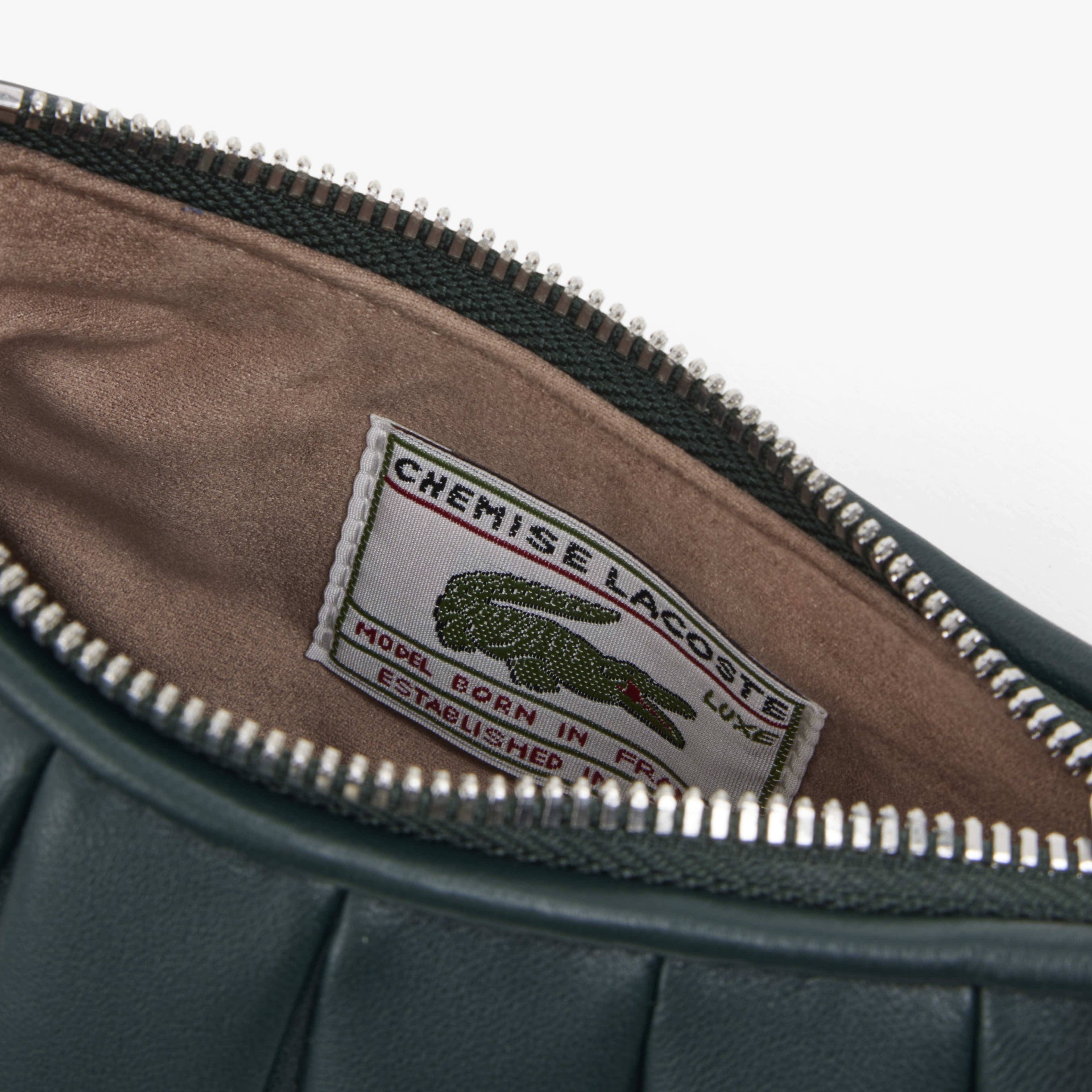 SS26 RUNWAY Mini Lenglen Kadın Deri Koyu Yeşil Omuz Çantası