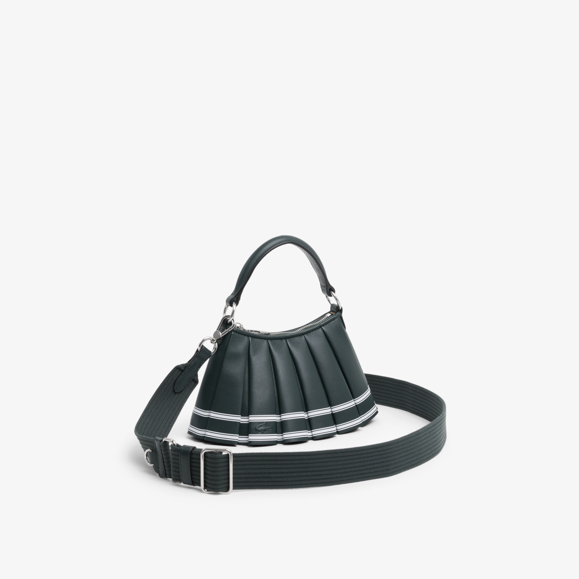 SS26 RUNWAY Mini Lenglen Kadın Deri Koyu Yeşil Omuz Çantası