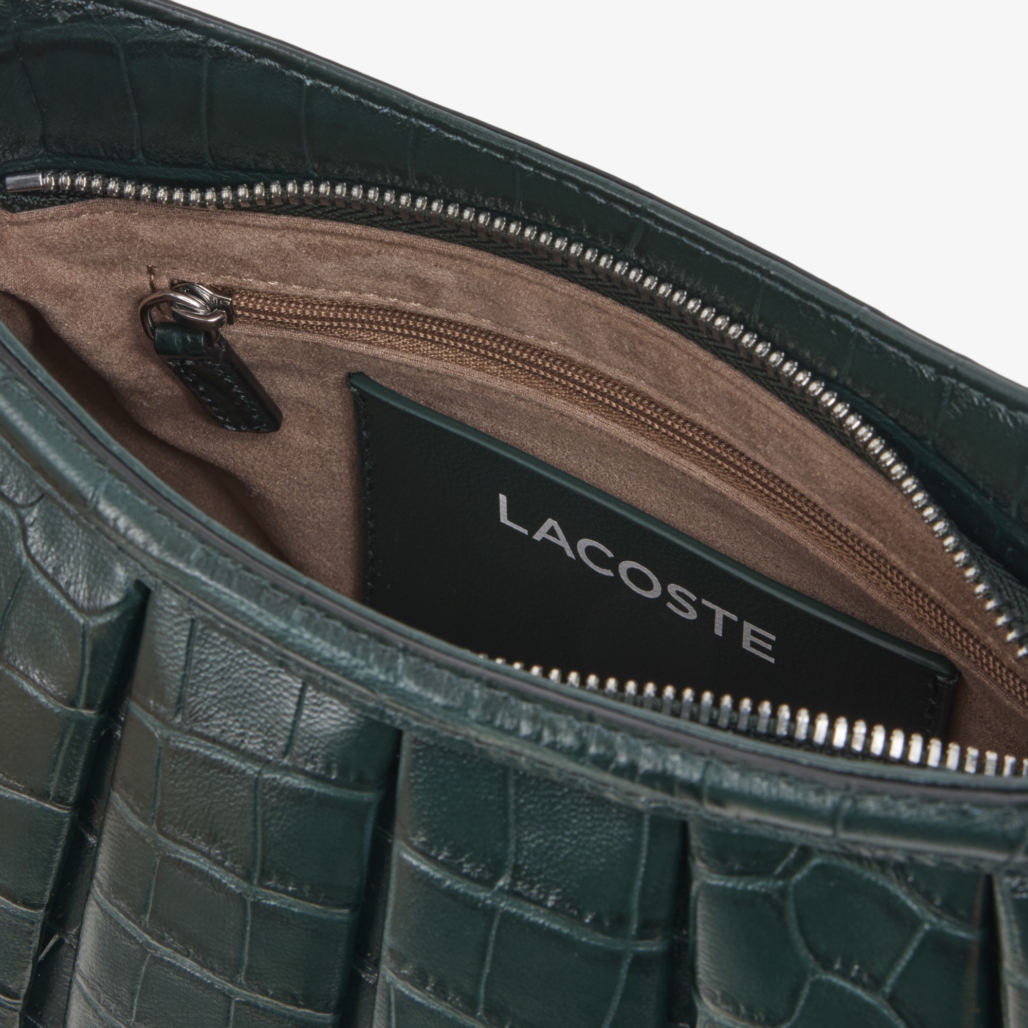 SS26 RUNWAY Small Lenglen Kadın Deri Koyu Yeşil Omuz Çantası