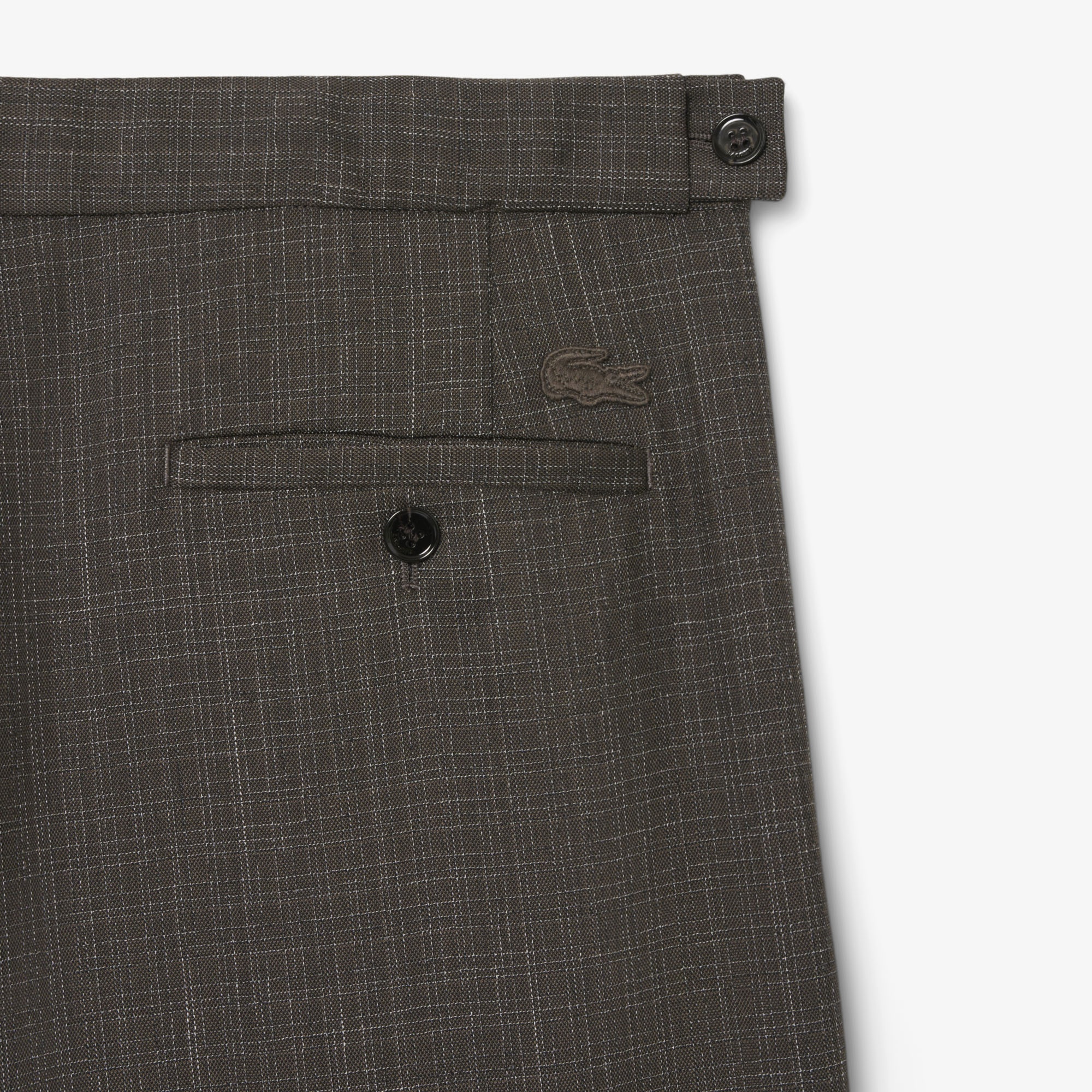 SS26 RUNWAY Erkek Straight Fit Yün Kahverengi Pantolon