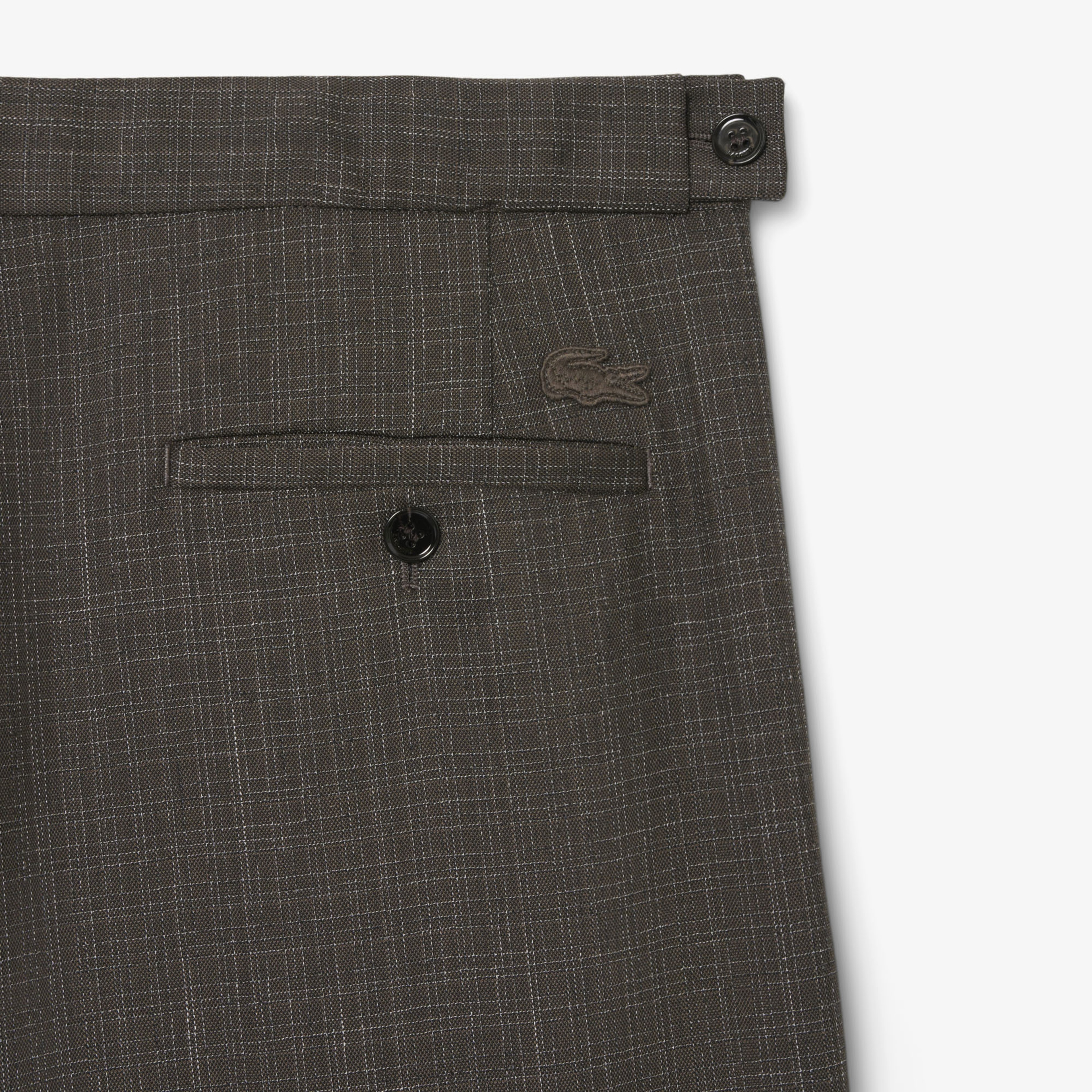 SS26 RUNWAY Erkek Straight Fit Yün Kahverengi Pantolon