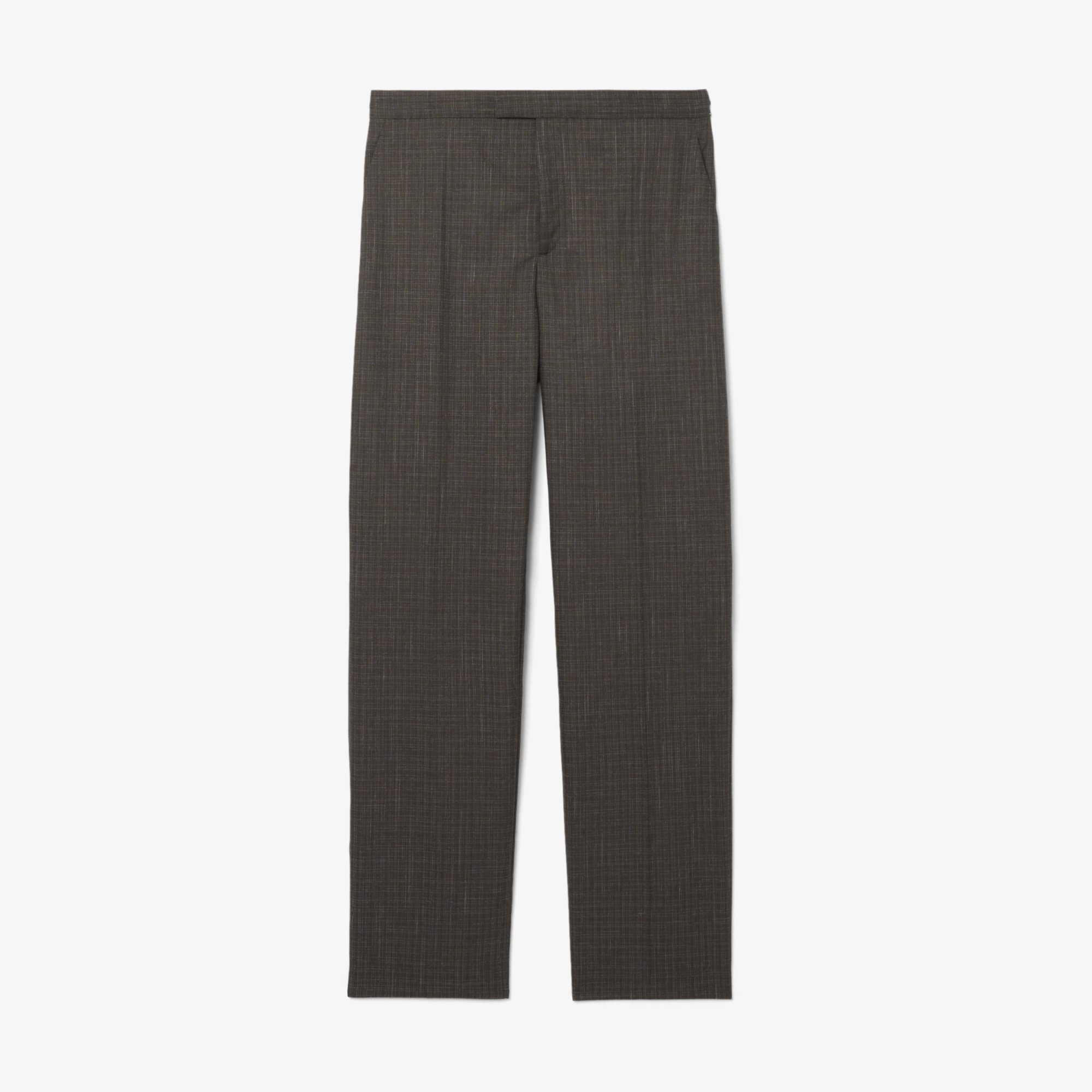 Lacoste SS26 RUNWAY Erkek Straight Fit Yün Kahverengi Pantolon görsel 5