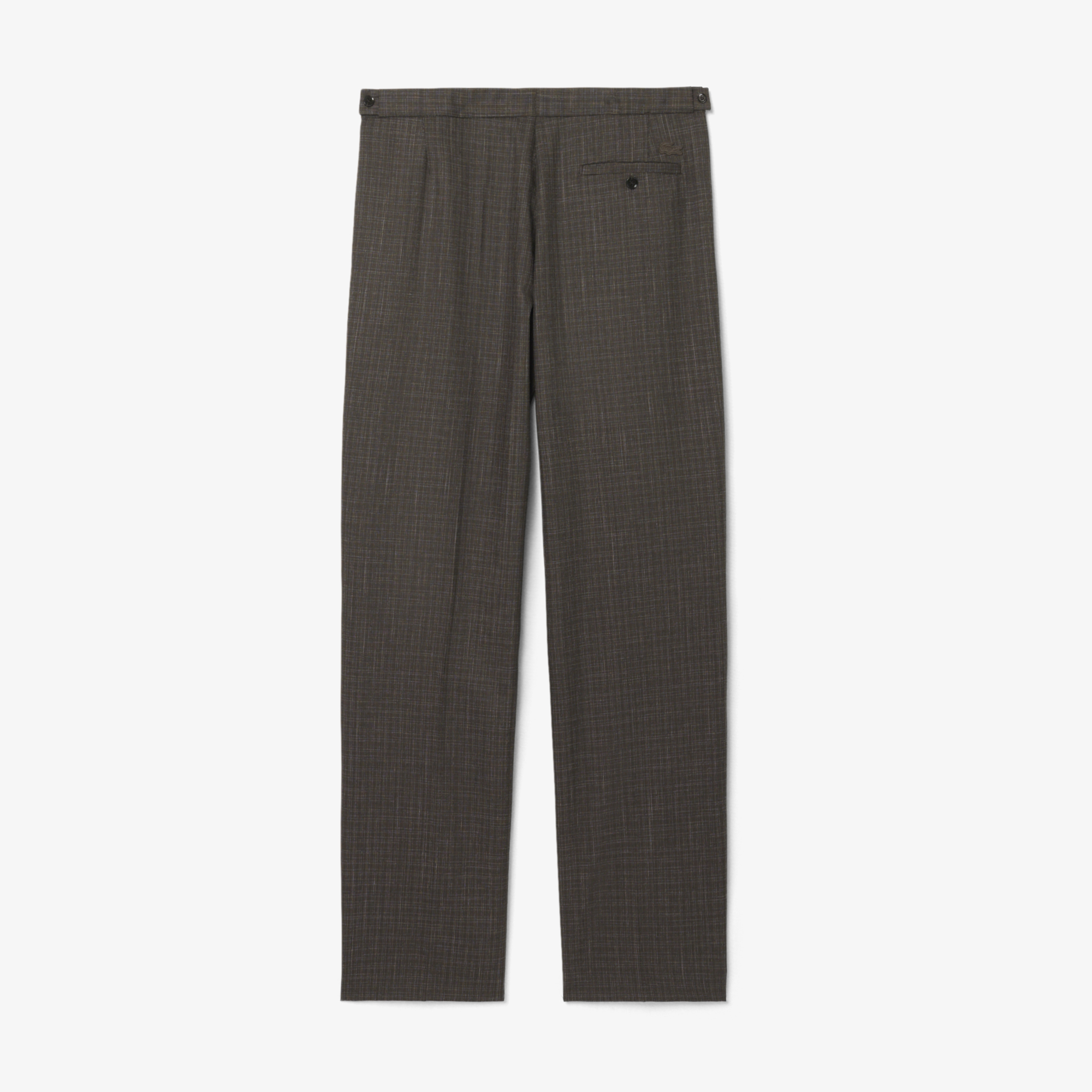 Lacoste SS26 RUNWAY Erkek Straight Fit Yün Kahverengi Pantolon görsel 6