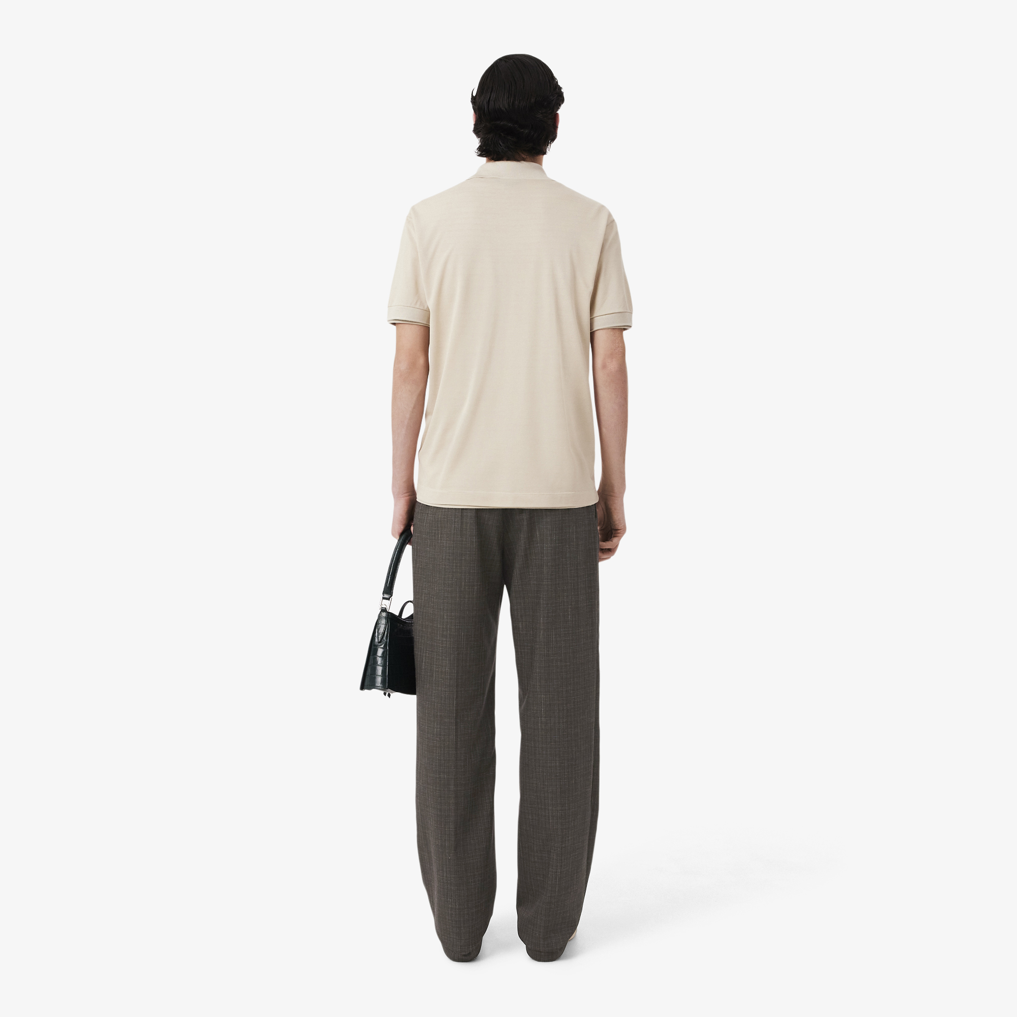 Lacoste SS26 RUNWAY Erkek Straight Fit Yün Kahverengi Pantolon görsel 3