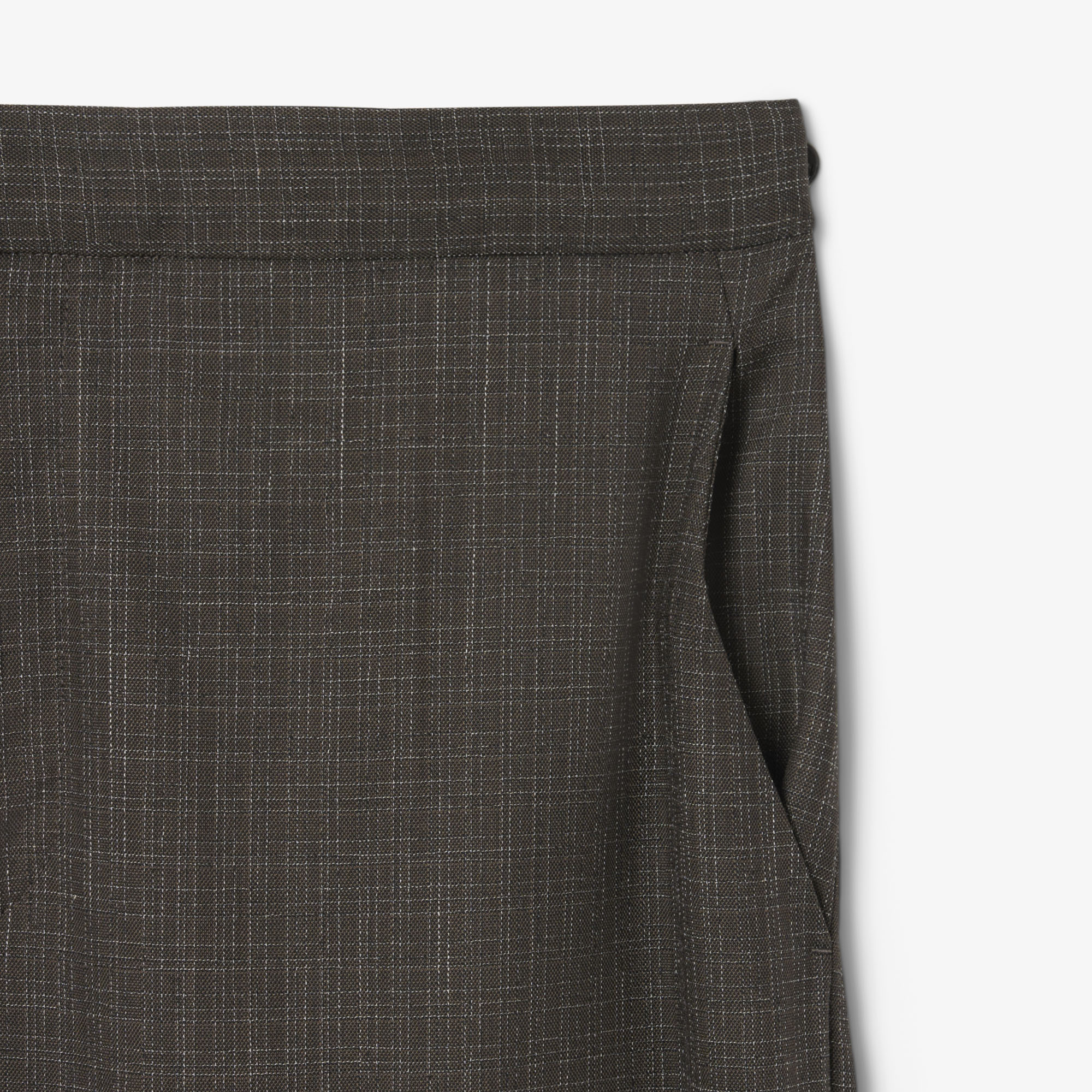 Lacoste SS26 RUNWAY Erkek Straight Fit Yün Kahverengi Pantolon görsel 7