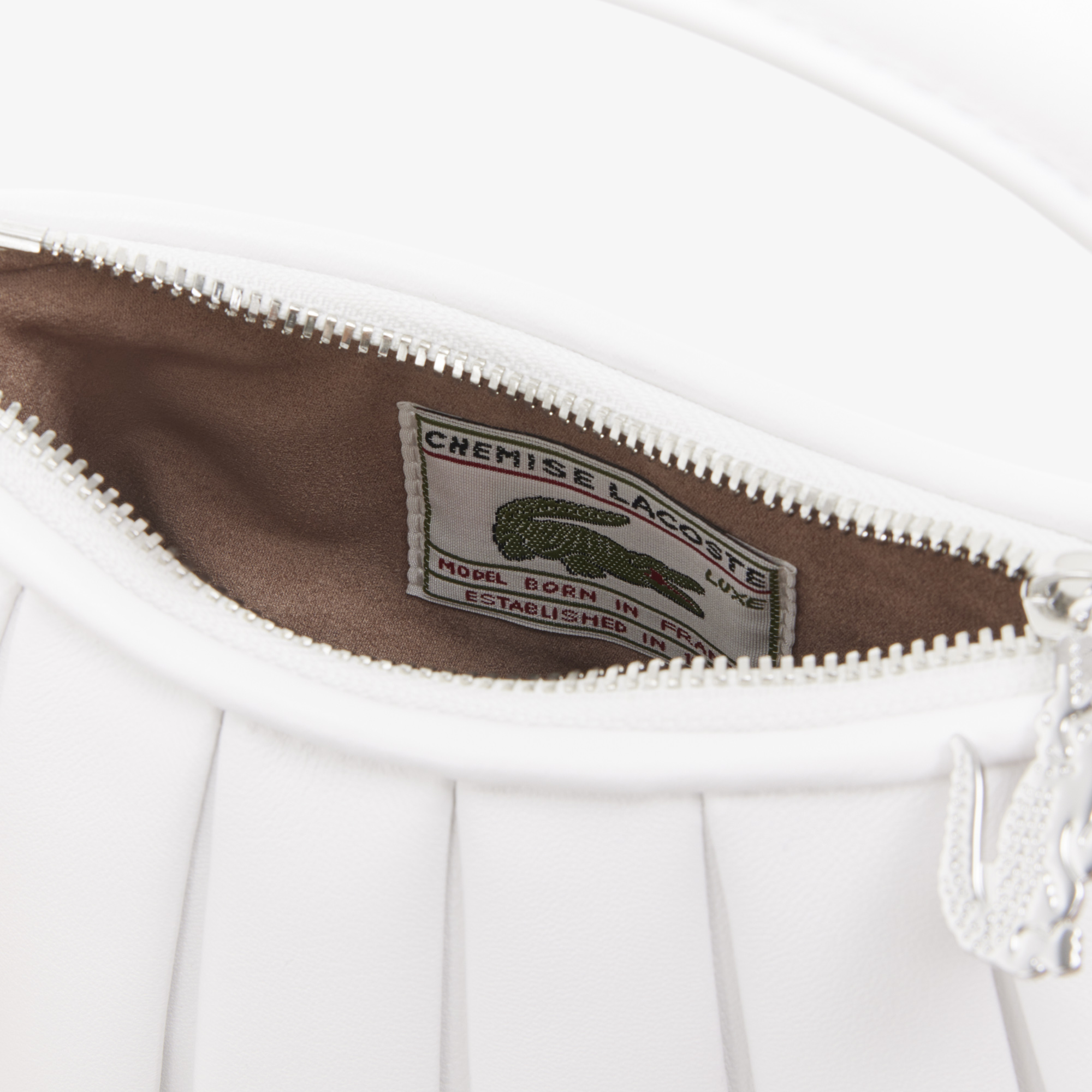 SS26 RUNWAY Mini Lenglen Kadın Deri Beyaz Omuz Çantası