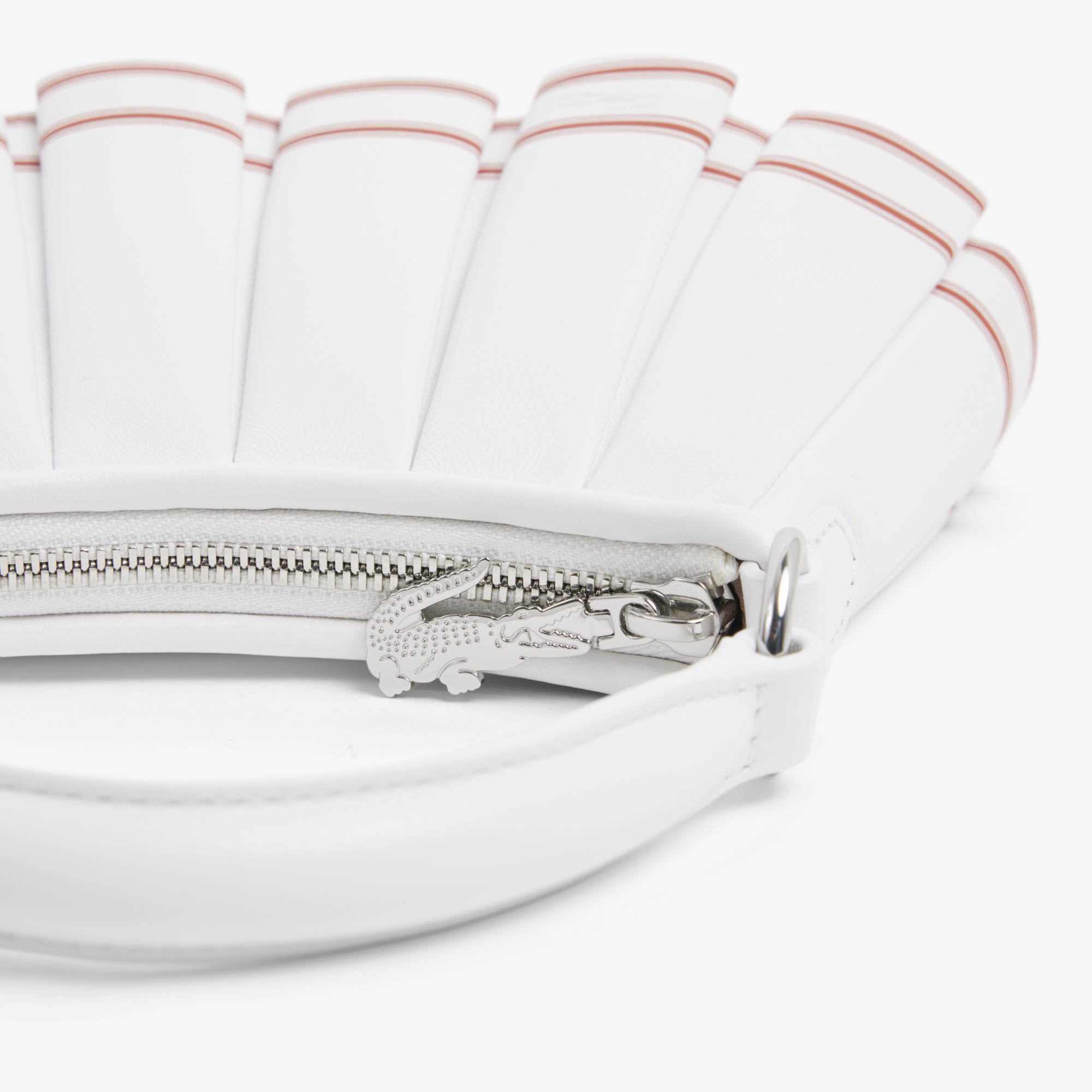 SS26 RUNWAY Mini Lenglen Kadın Deri Beyaz Omuz Çantası