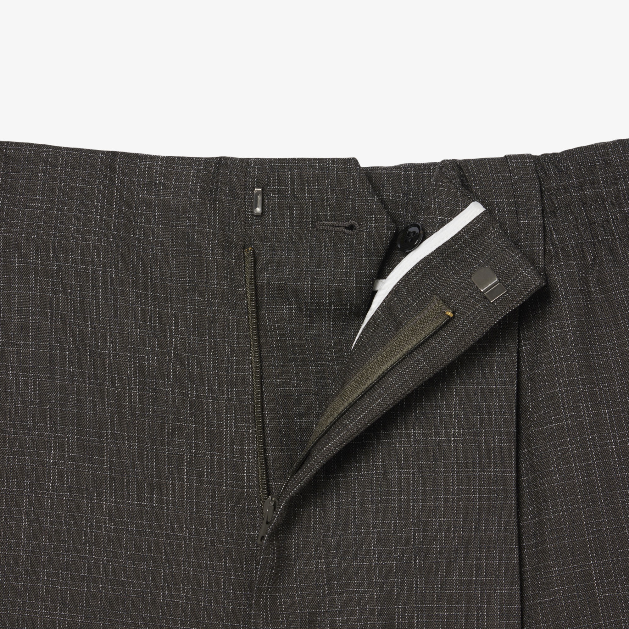 SS26 RUNWAY Kadın Oversize Fit Yün Kahverengi Pantolon