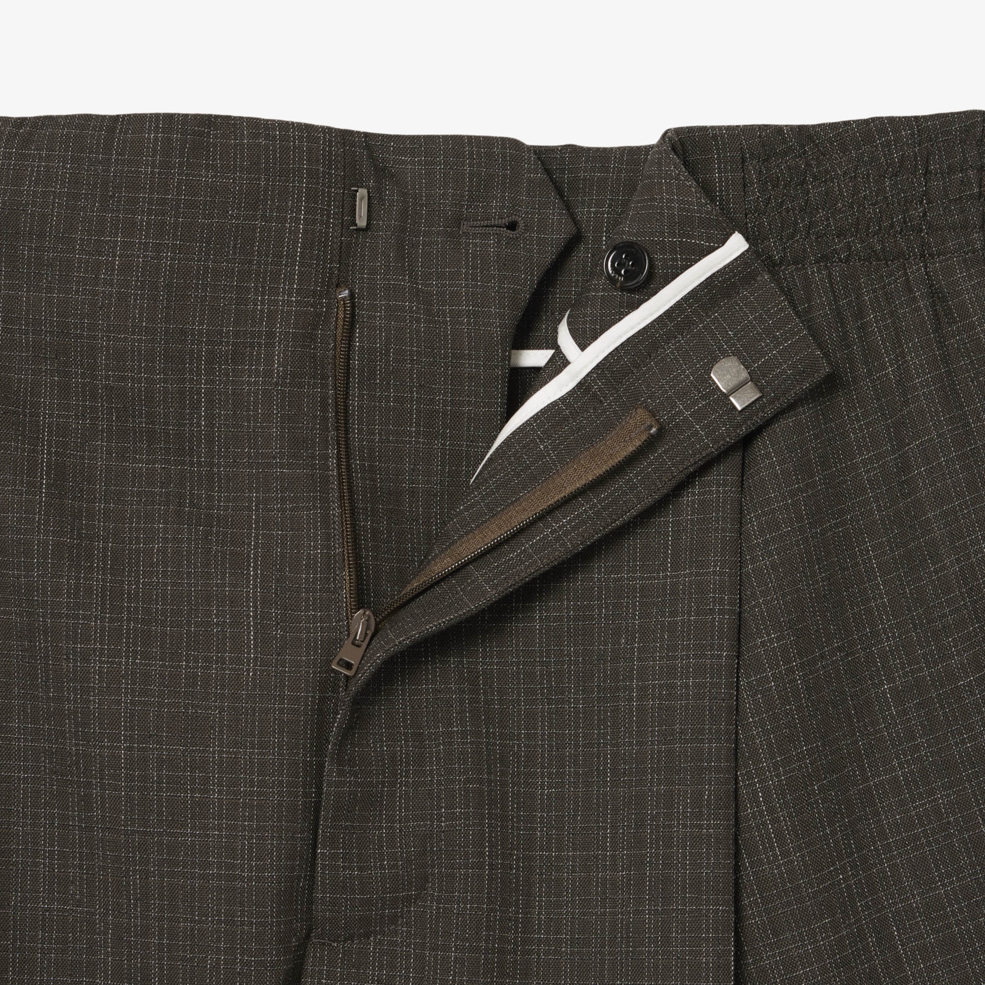 SS26 RUNWAY Erkek Yün Kahverengi Bermuda Şort