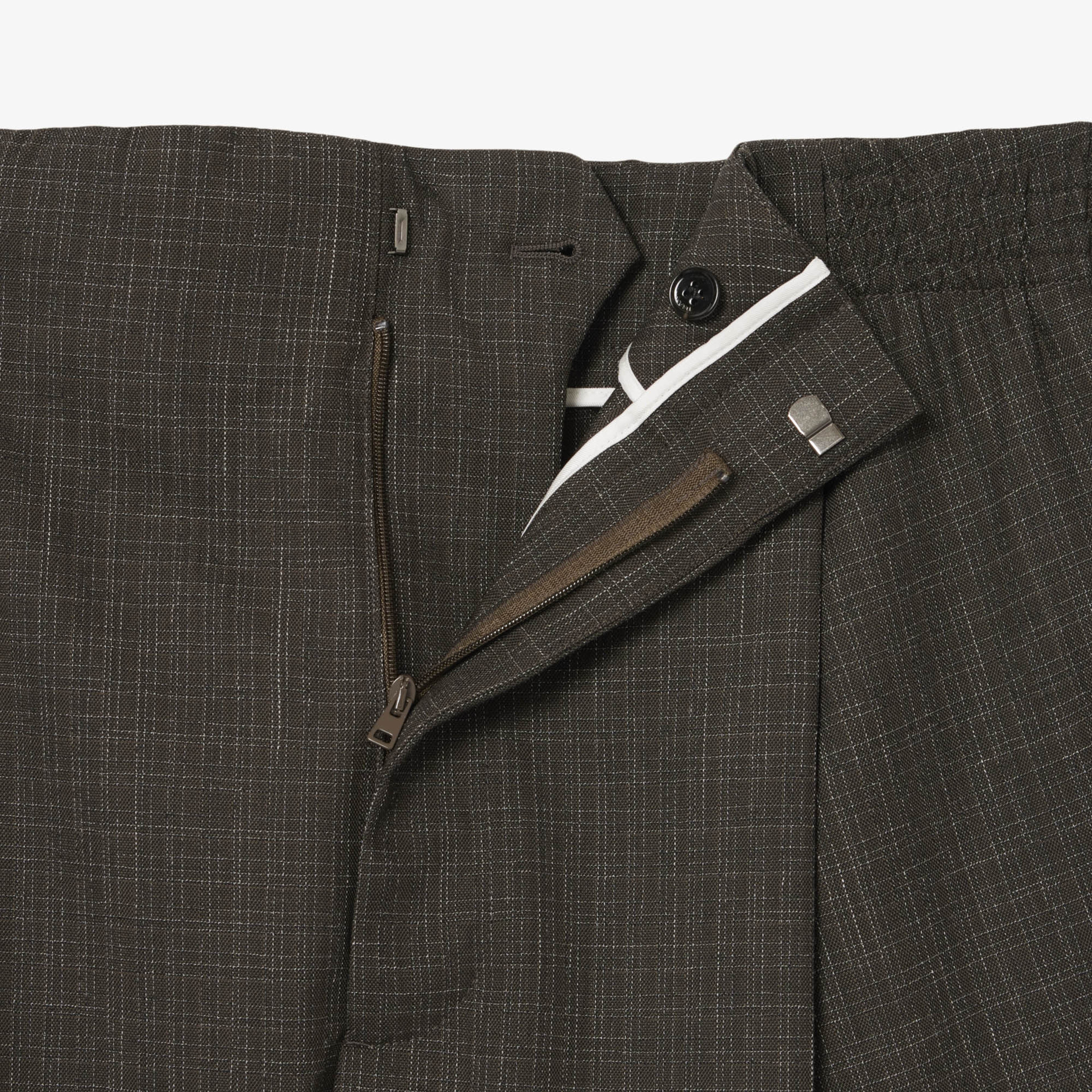 SS26 RUNWAY Erkek Yün Kahverengi Bermuda Şort