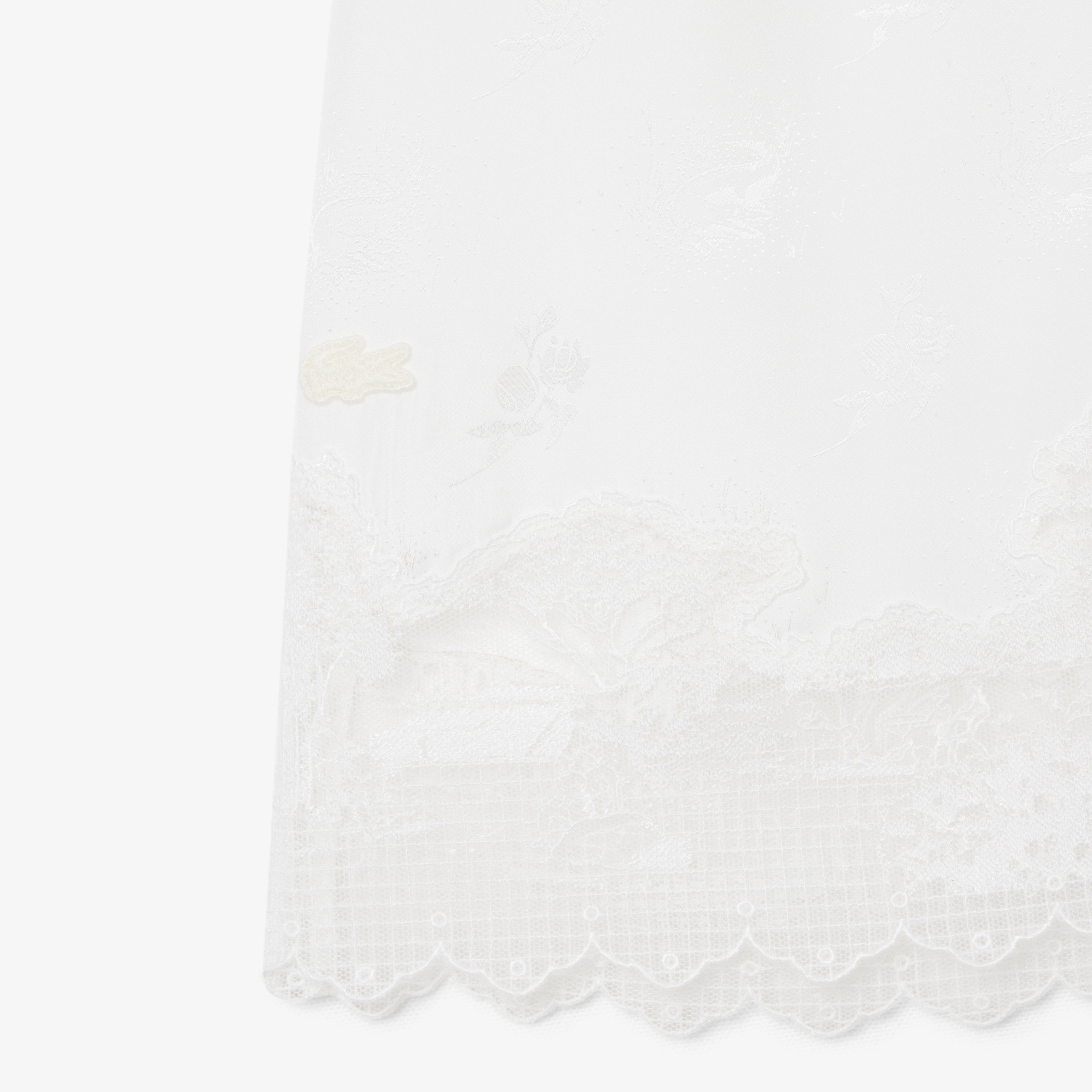 SS26 RUNWAY Kadın Desenli Beyaz Etek