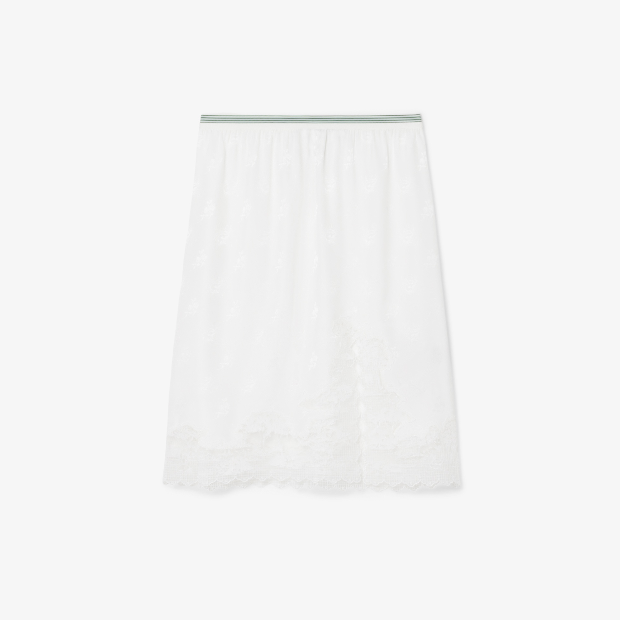 SS26 RUNWAY Kadın Desenli Beyaz Etek