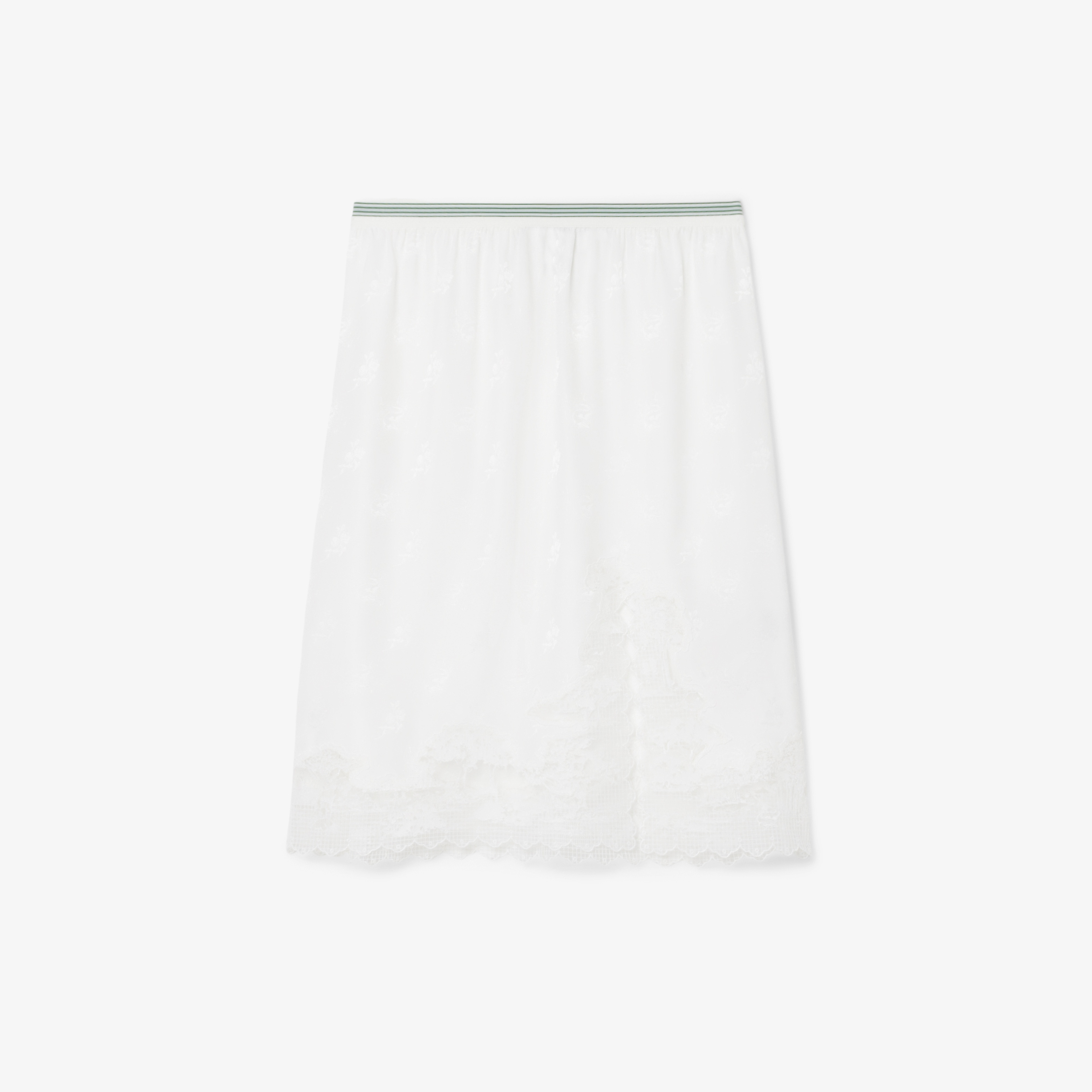 SS26 RUNWAY Kadın Desenli Beyaz Etek