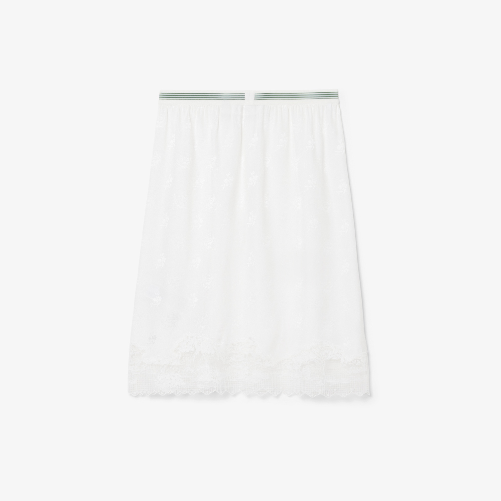 SS26 RUNWAY Kadın Desenli Beyaz Etek