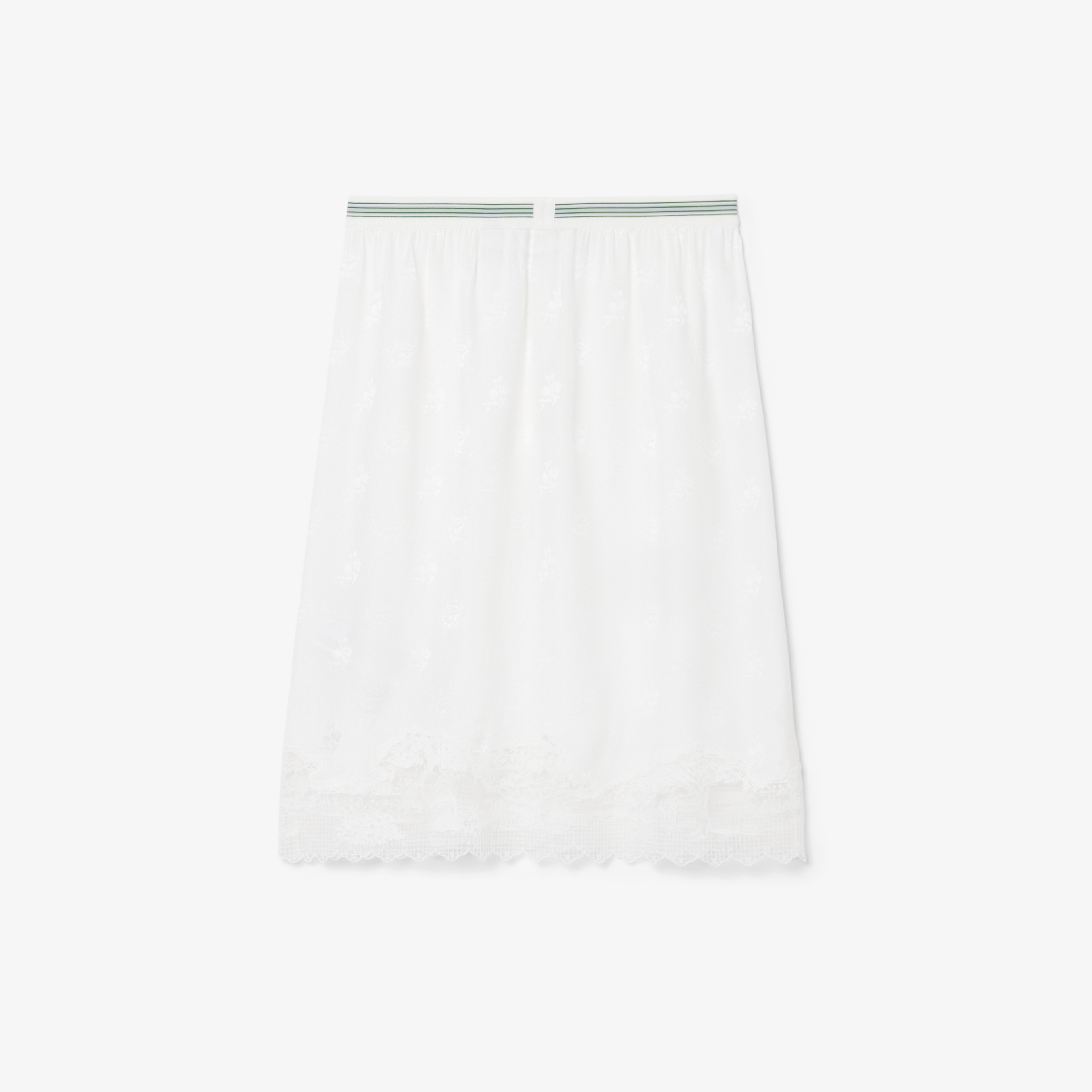 SS26 RUNWAY Kadın Desenli Beyaz Etek