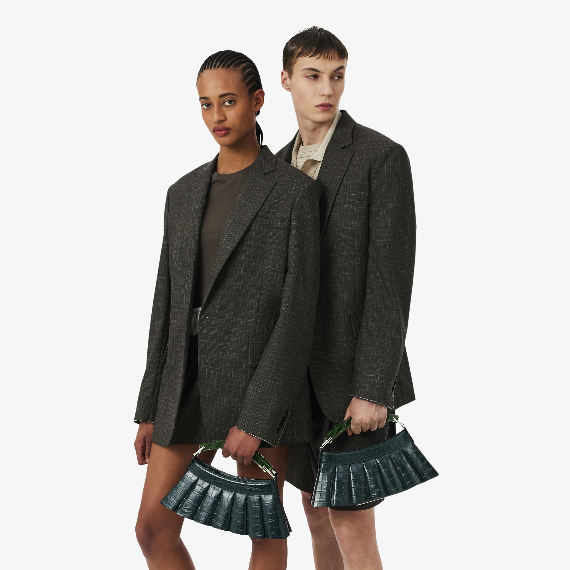 Lacoste SS26 RUNWAY Lenglen Kadın Deri Koyu Yeşil Omuz Çantası görsel 5
