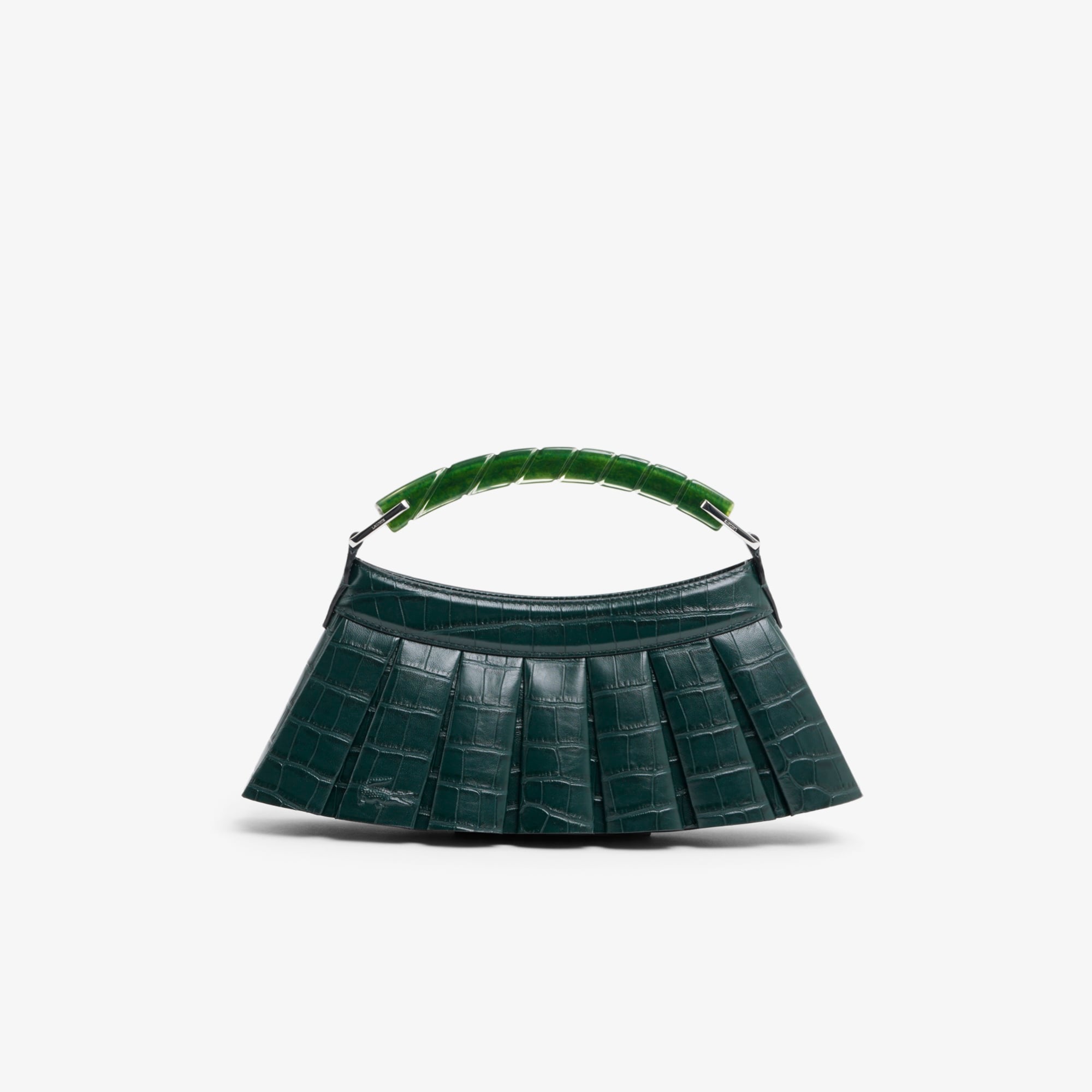 SS26 RUNWAY Lenglen Kadın Deri Koyu Yeşil Omuz Çantası