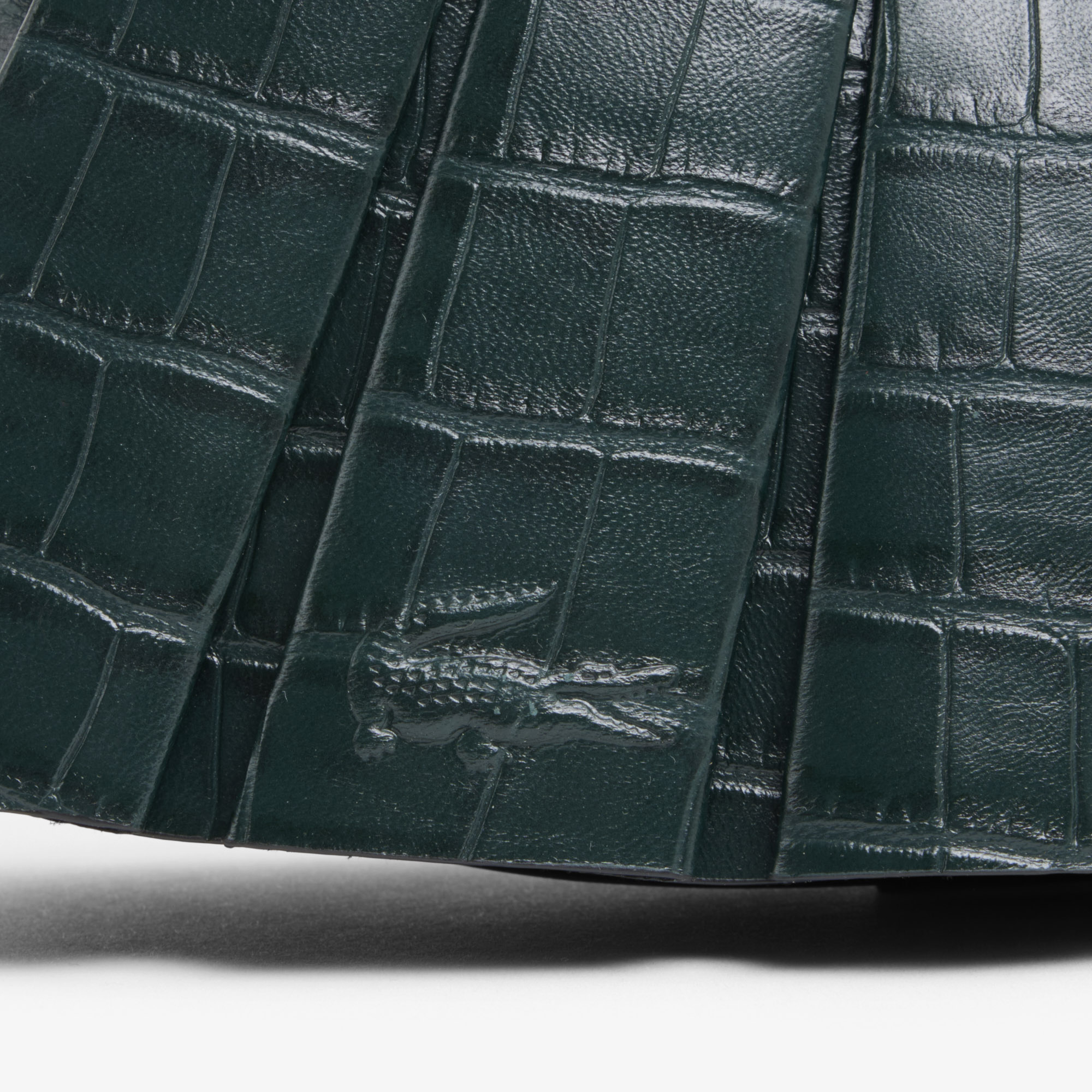 Lacoste SS26 RUNWAY Lenglen Kadın Deri Koyu Yeşil Omuz Çantası görsel 7