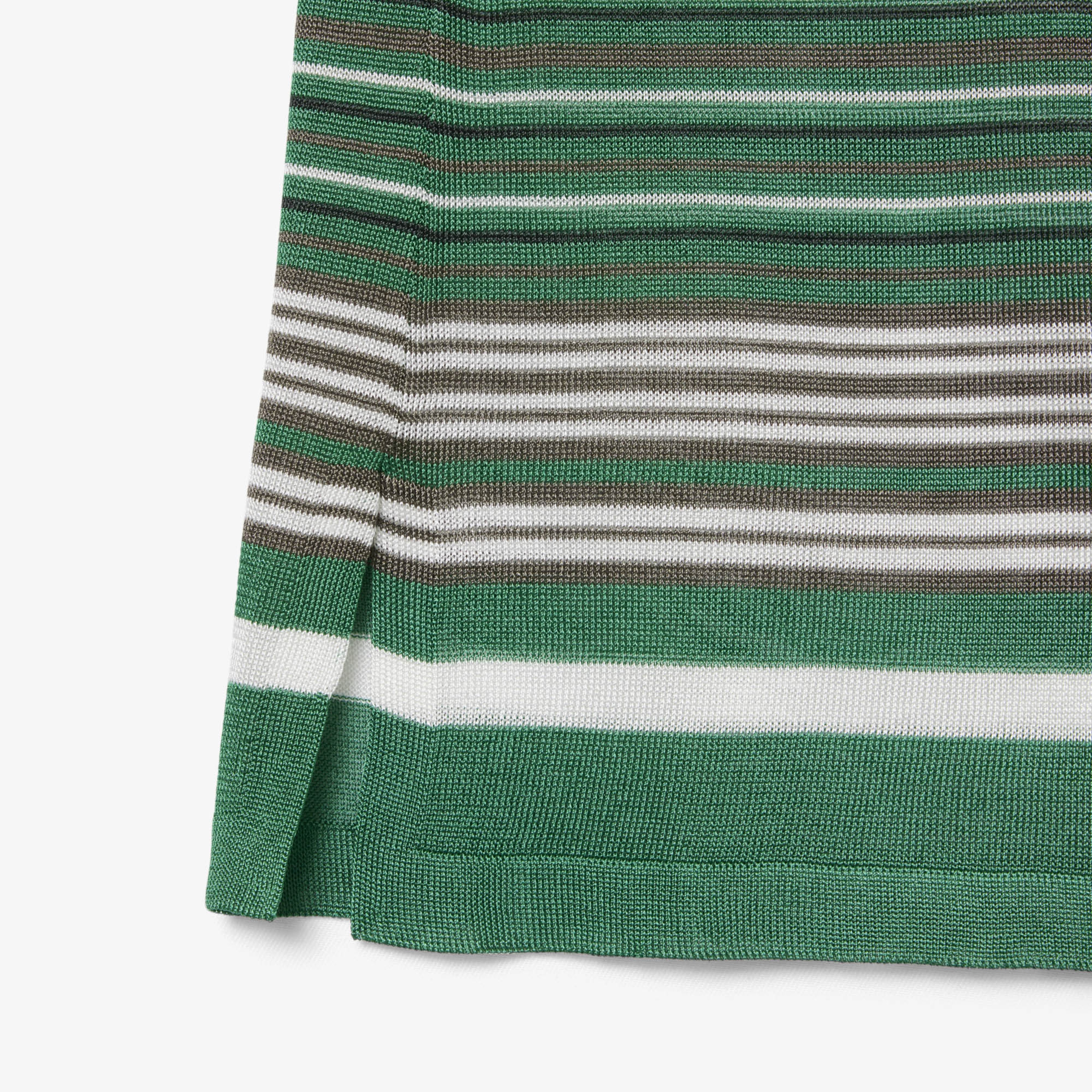 SS26 RUNWAY Kadın Slim Fit Kısa Kollu Polo Yaka Yeşil Triko