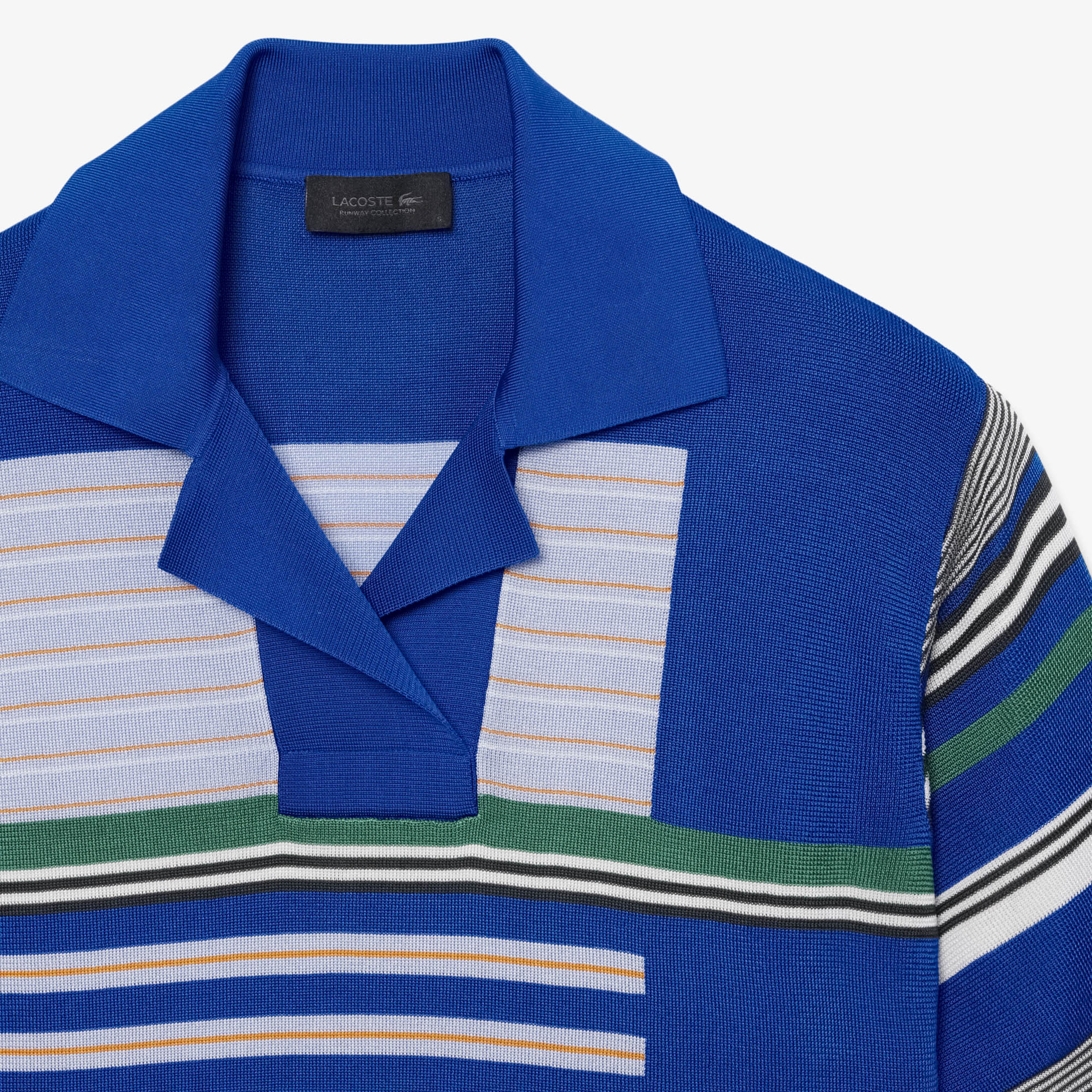 SS26 RUNWAY Kadın Slim Fit Kısa Kollu Polo Yaka Lacivert Triko