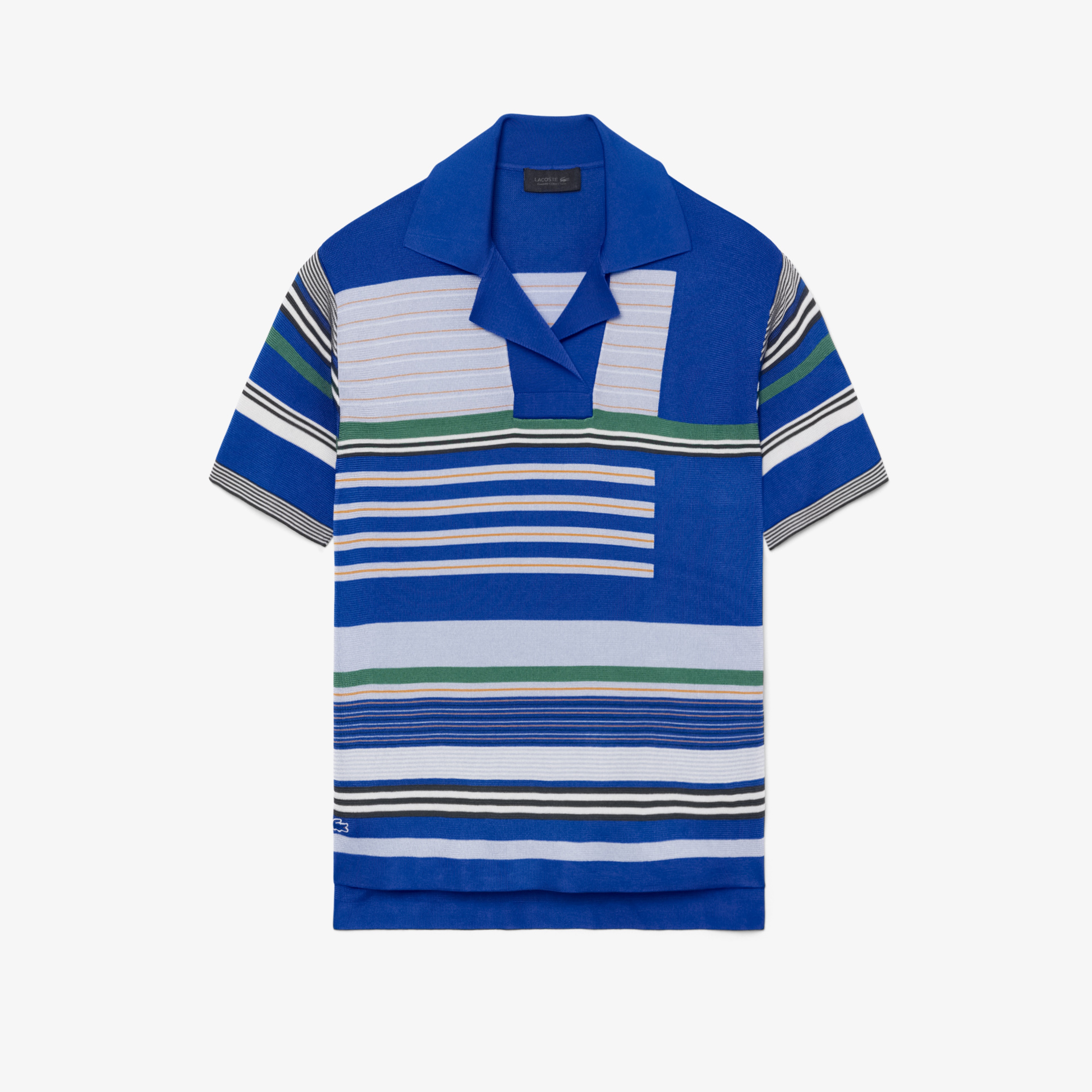 SS26 RUNWAY Kadın Slim Fit Kısa Kollu Polo Yaka Lacivert Triko