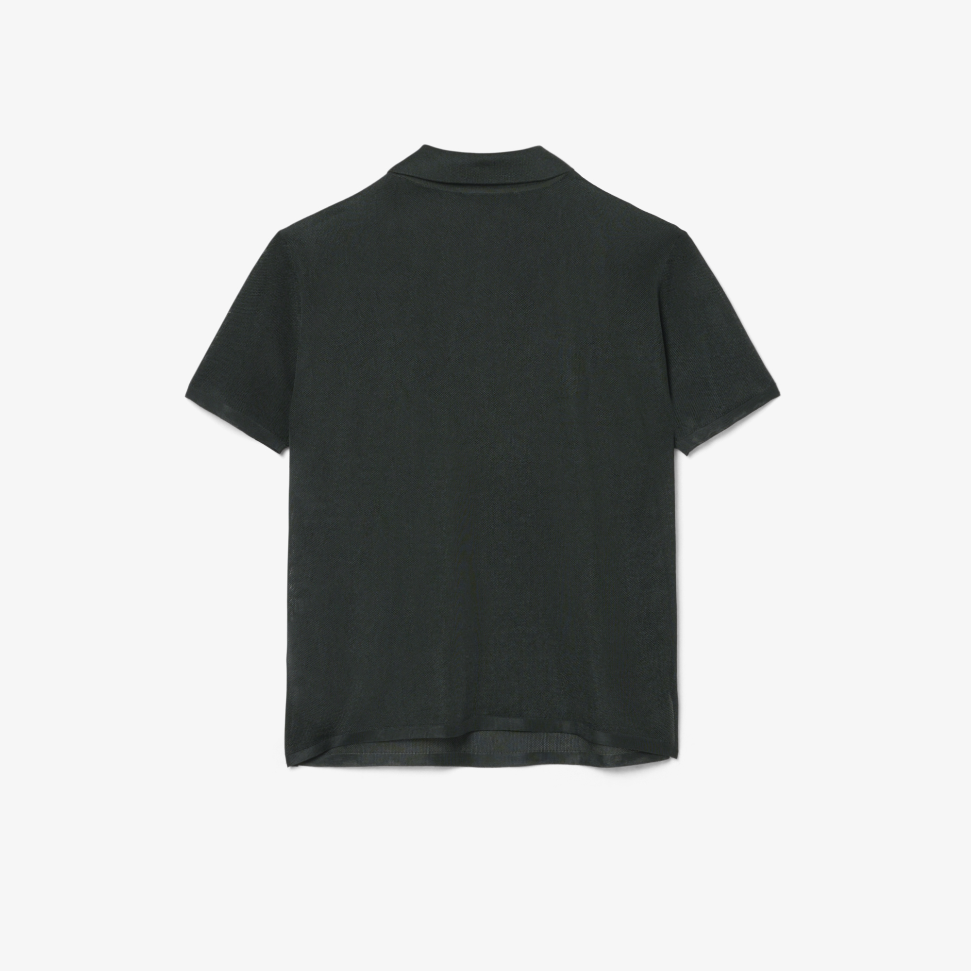 Lacoste SS26 RUNWAY Erkek Slim Fit Kısa Kollu Polo Yaka Saten Koyu Yeşil Triko görsel 6
