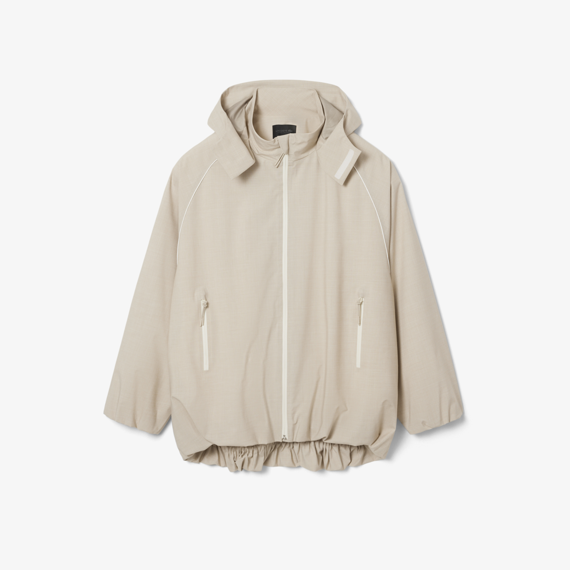 Lacoste SS26 RUNWAY Unisex Bej Yağmurluk görsel 5