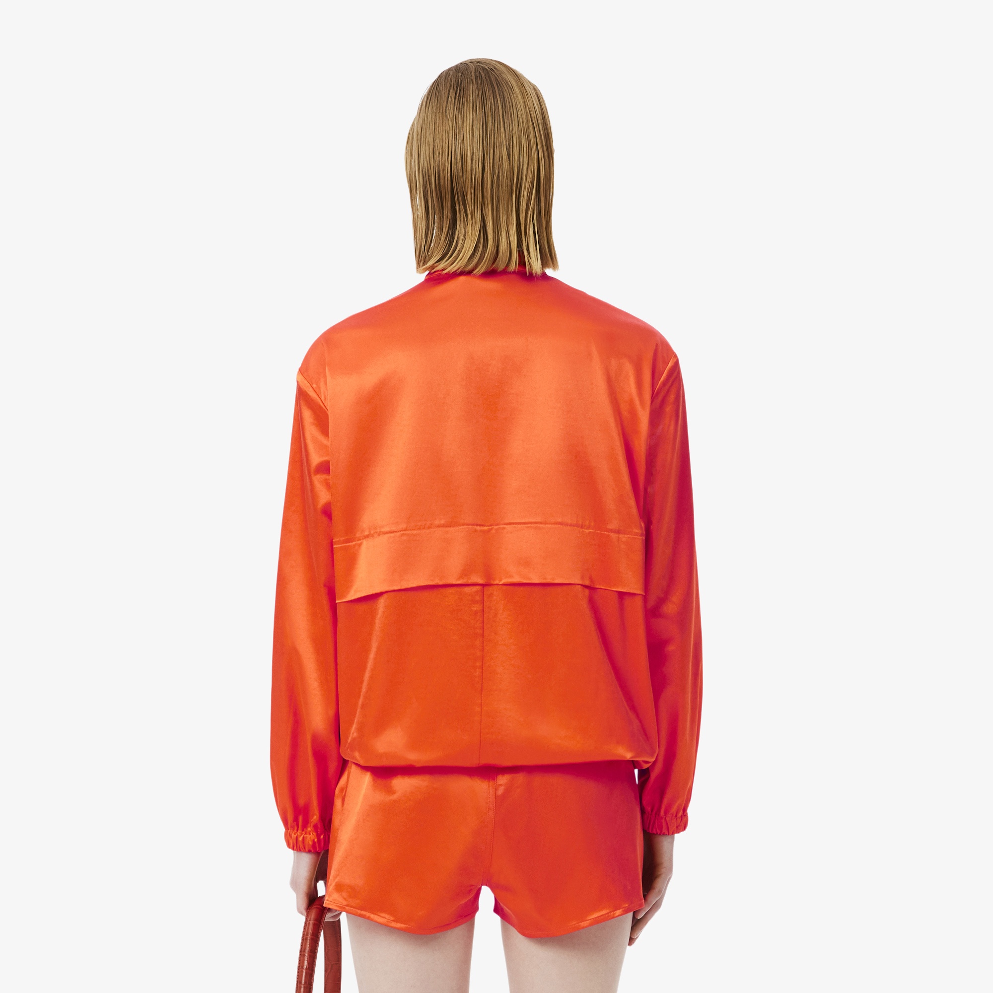 SS26 RUNWAY Kadın Fermuarlı Turuncu Ceket