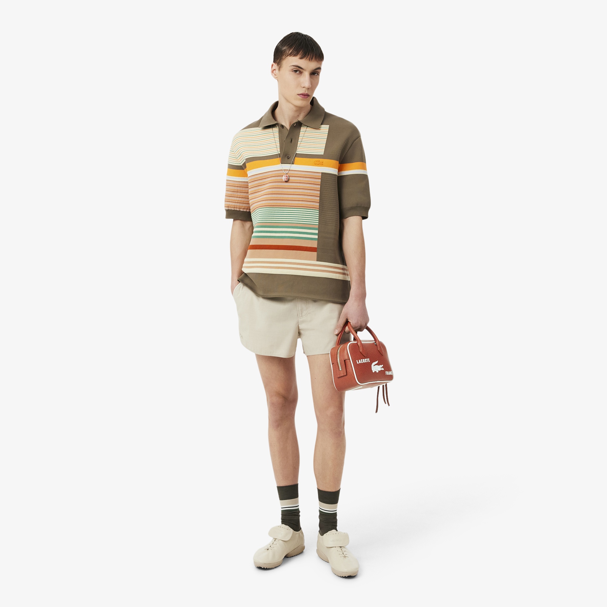 SS26 RUNWAY Unisex Deri Turuncu Seyahat Çantası