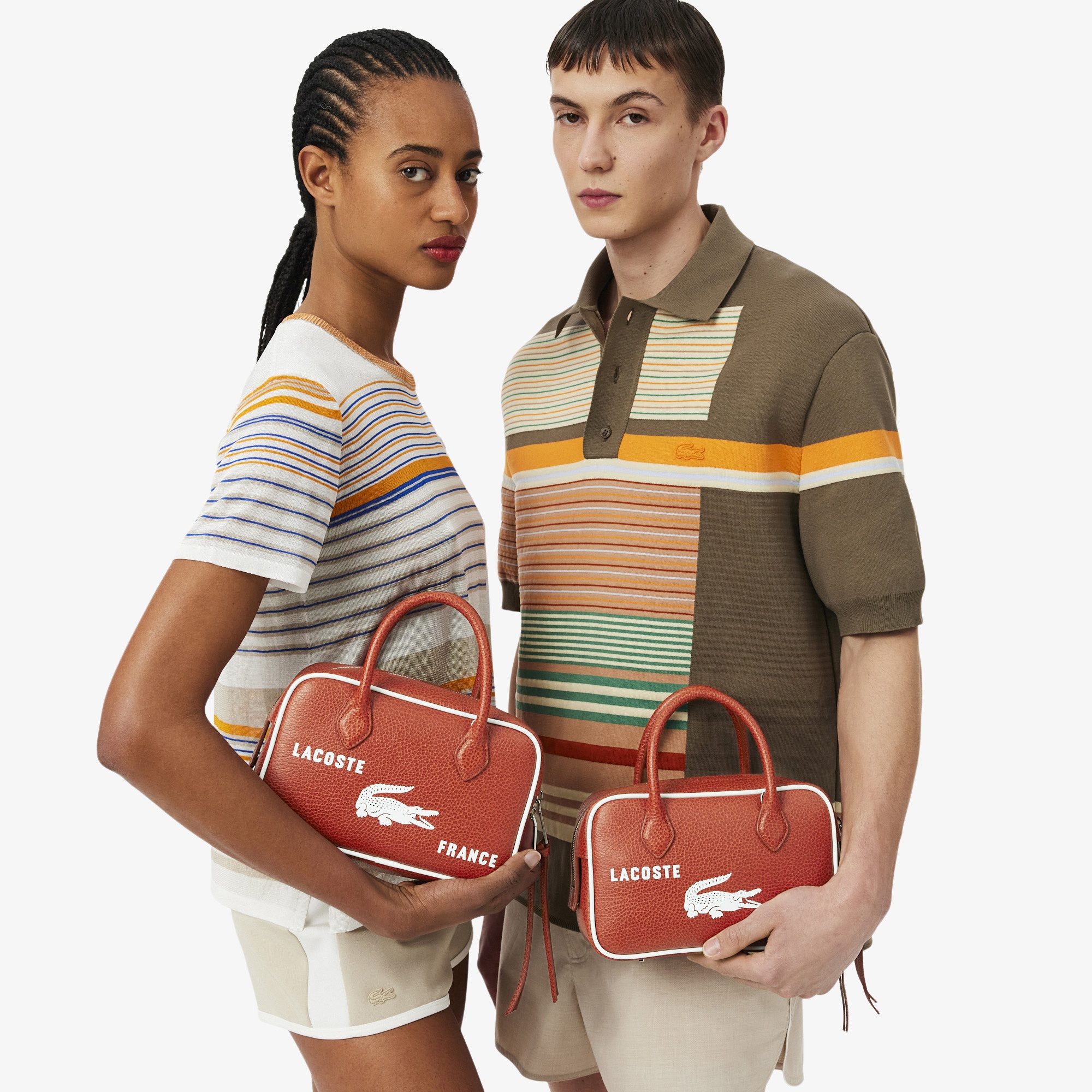 SS26 RUNWAY Unisex Deri Turuncu Seyahat Çantası