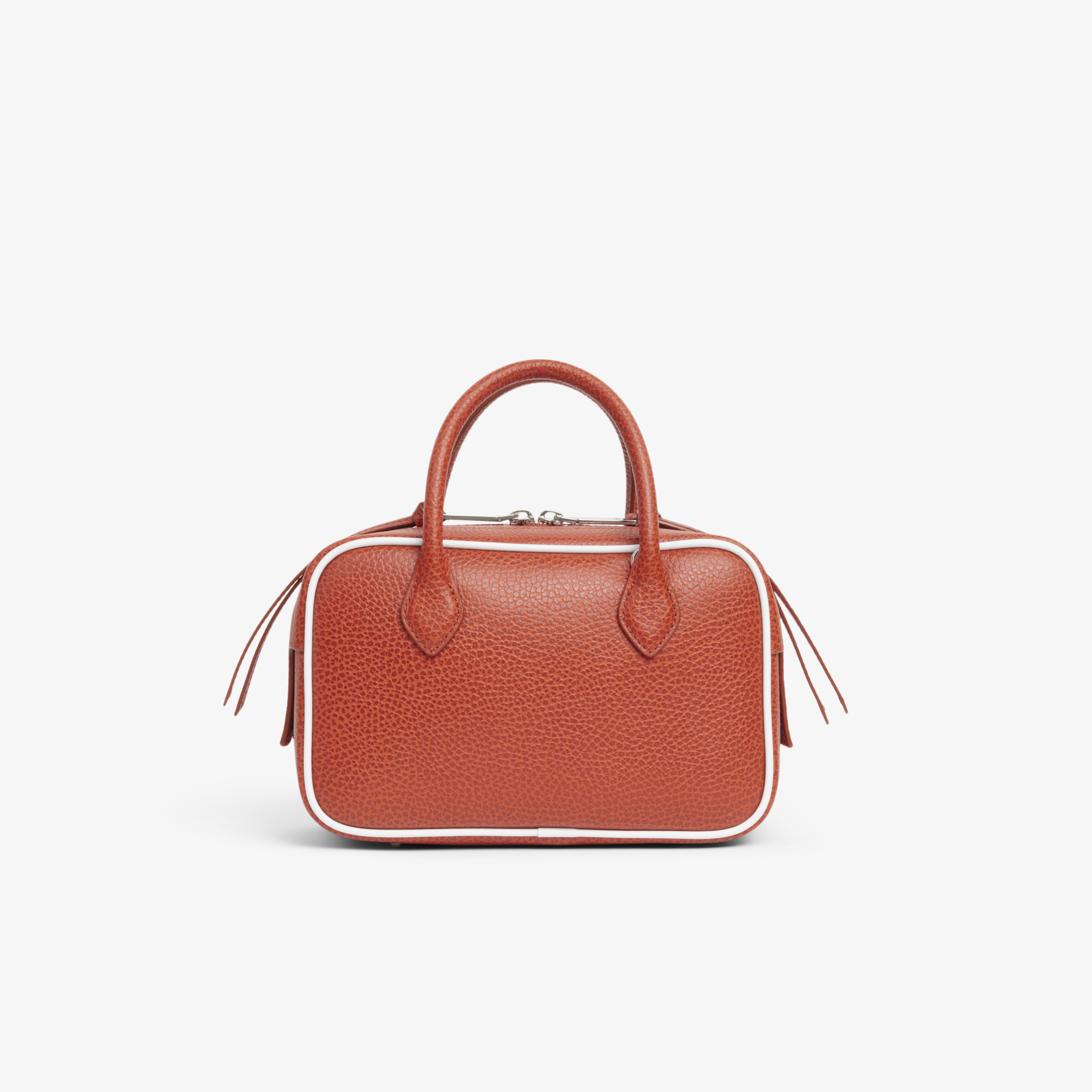 SS26 RUNWAY Unisex Deri Turuncu Seyahat Çantası