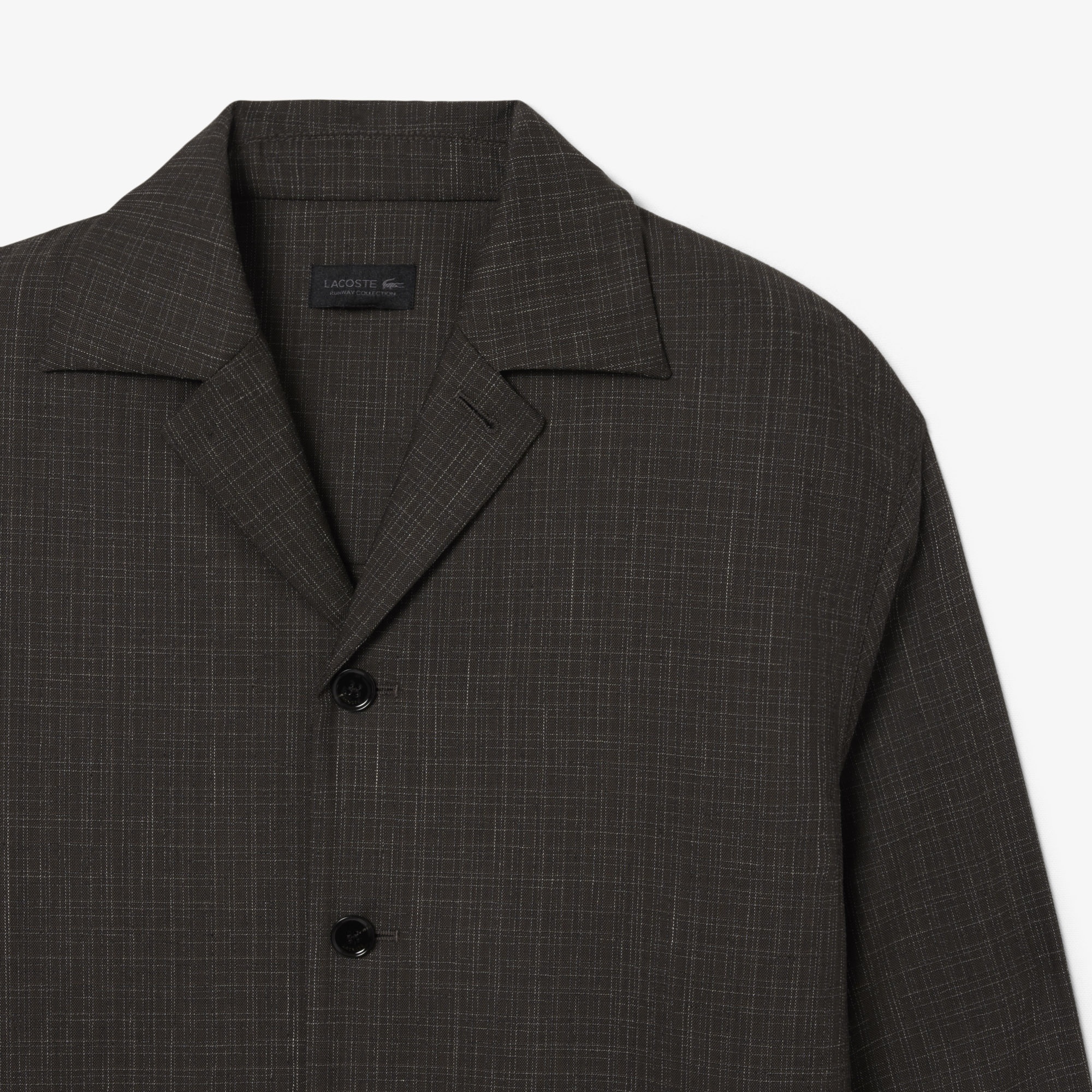 SS26 RUNWAY Erkek Relaxed Fit Baskılı Kahverengi Dış Gömlek