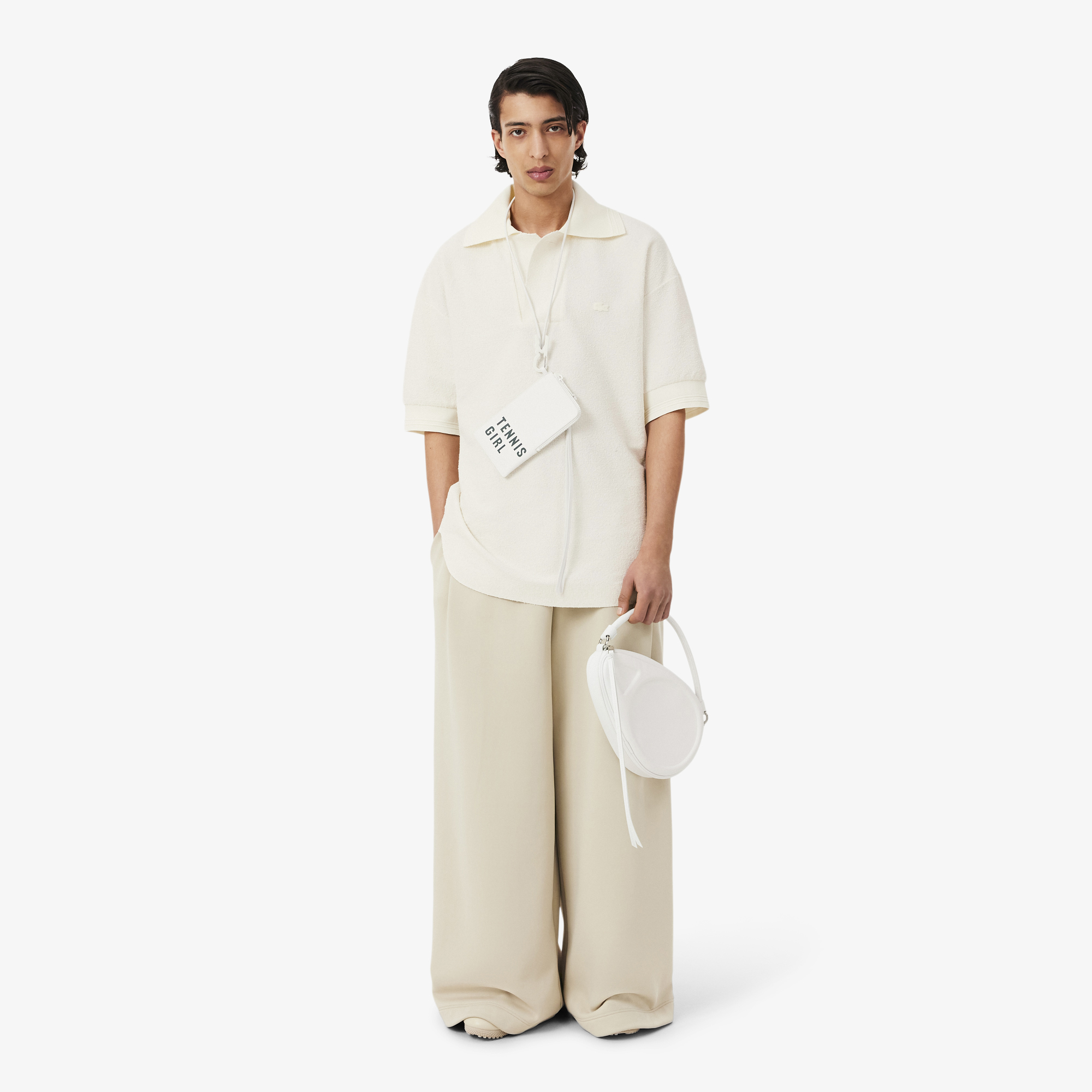 Lacoste SS26 RUNWAY Erkek Beyaz Polo görsel 4