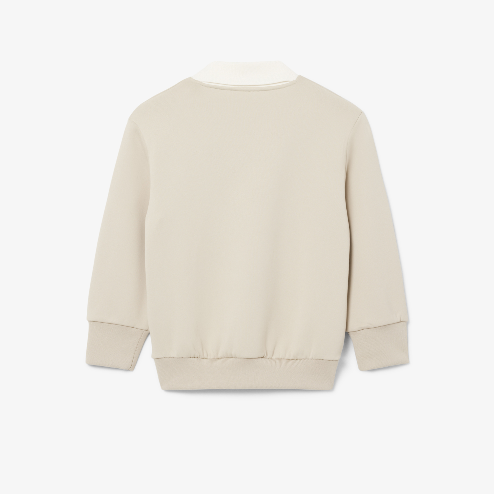 Lacoste SS26 RUNWAY Kadın Relaxed Fit V Yaka Saten Bej Sweatshirt görsel 6