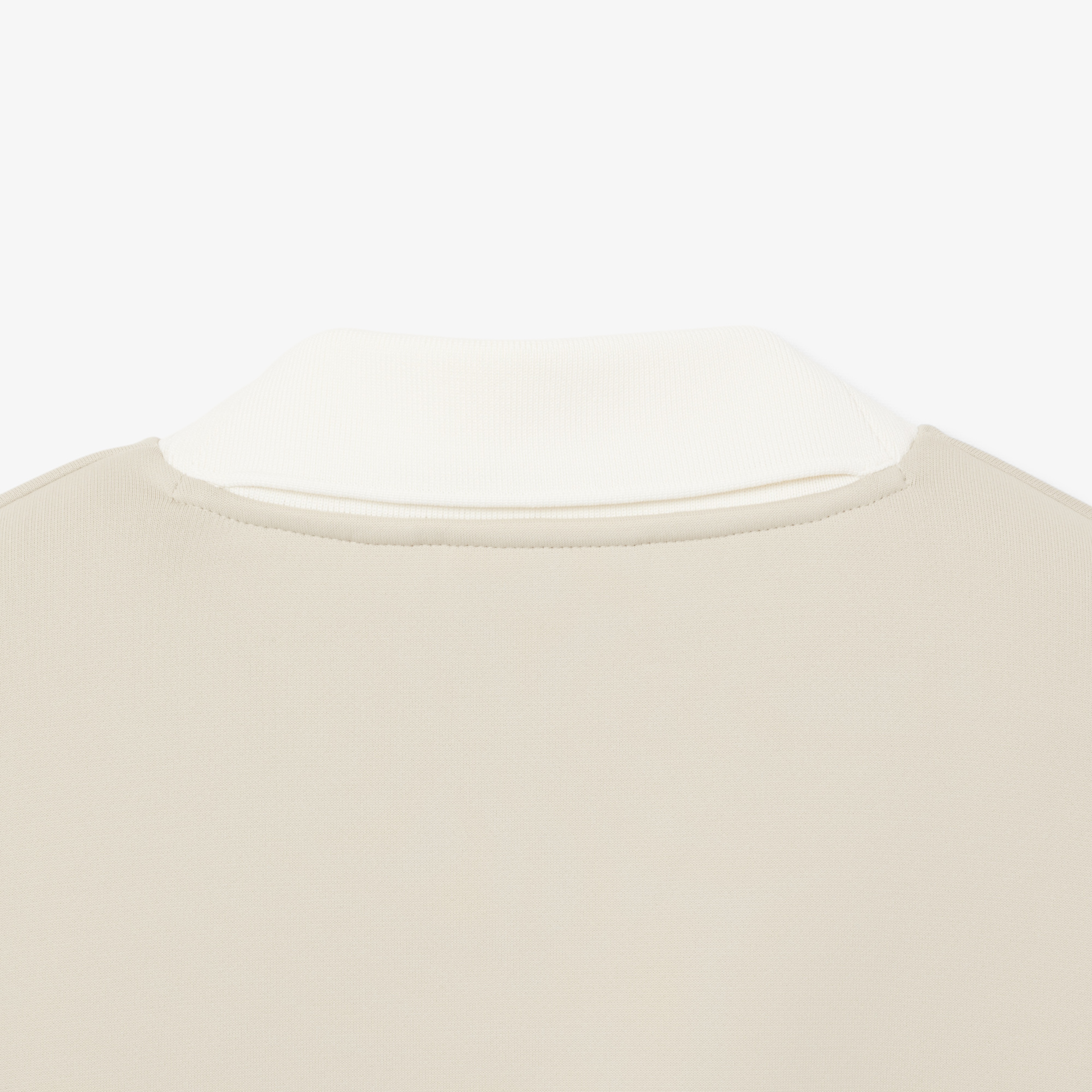 SS26 RUNWAY Kadın Relaxed Fit V Yaka Saten Bej Triko