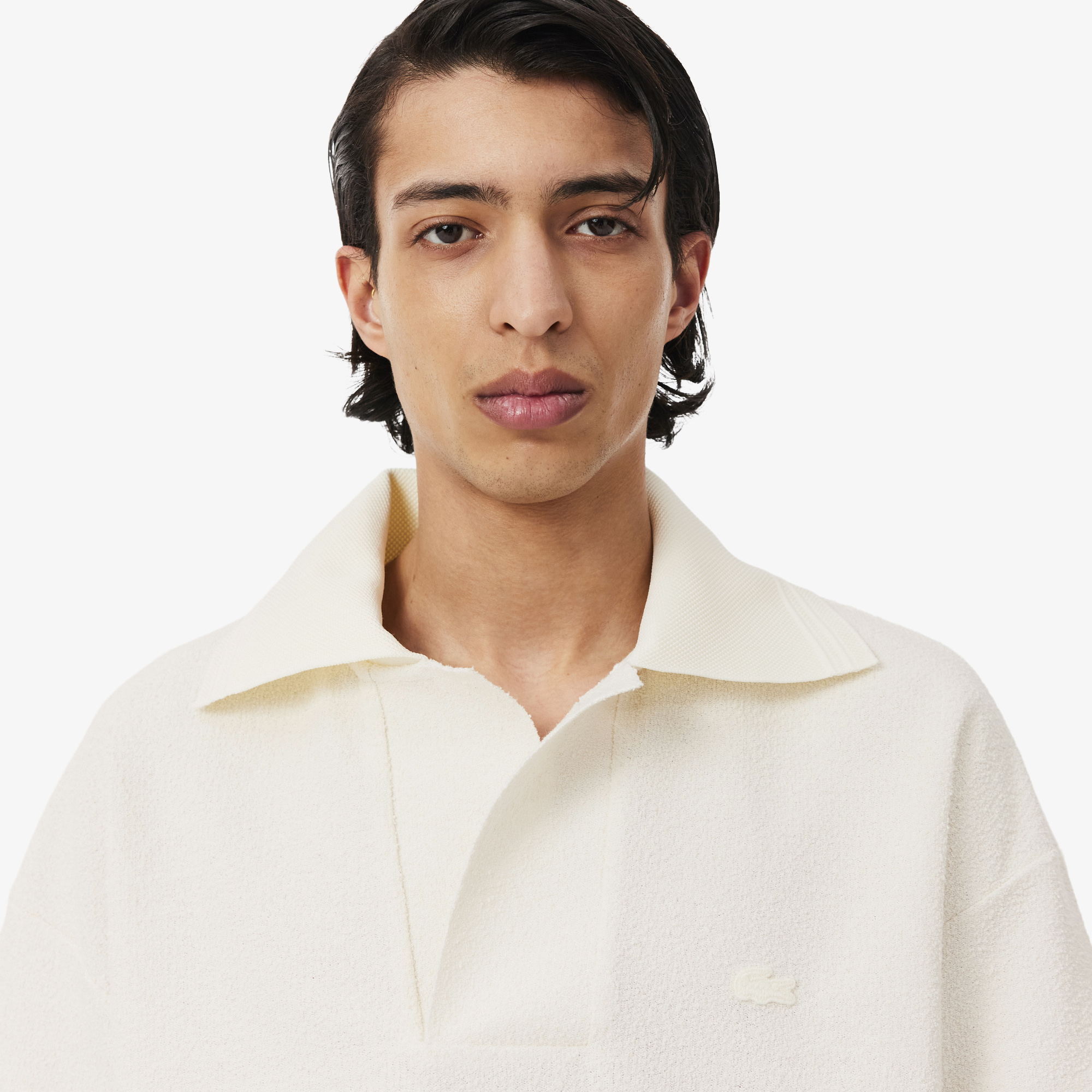 Lacoste SS26 RUNWAY Erkek Beyaz Polo görsel 2