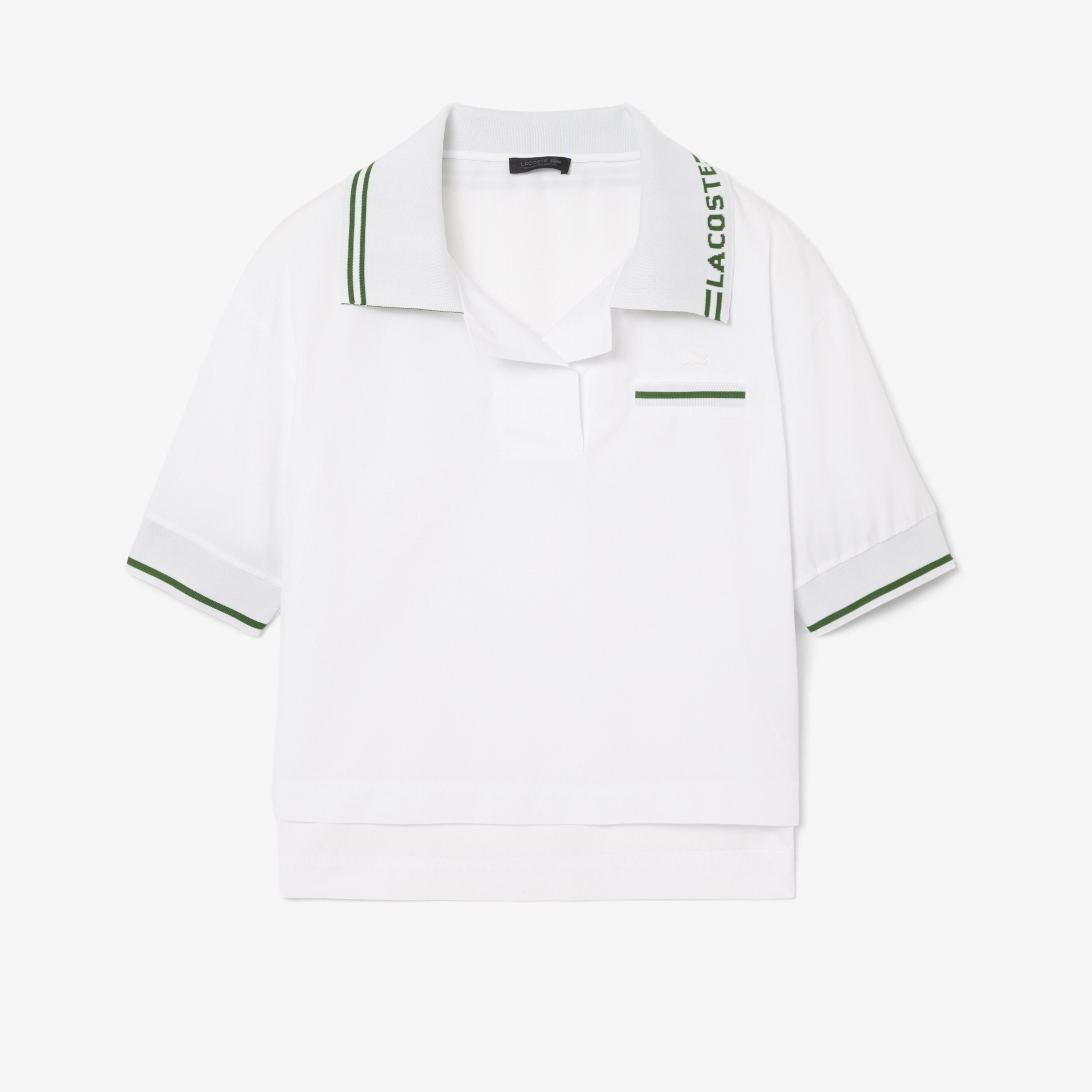 SS26 RUNWAY Kadın Relaxed Fit Kısa Kollu Beyaz Gömlek