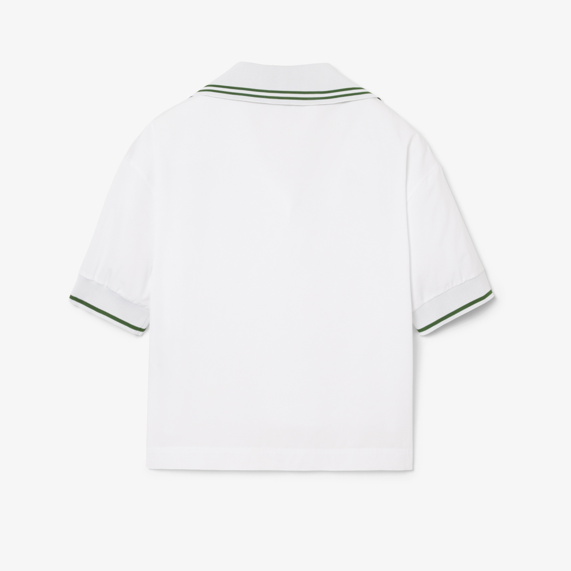 SS26 RUNWAY Kadın Relaxed Fit Kısa Kollu Beyaz Gömlek