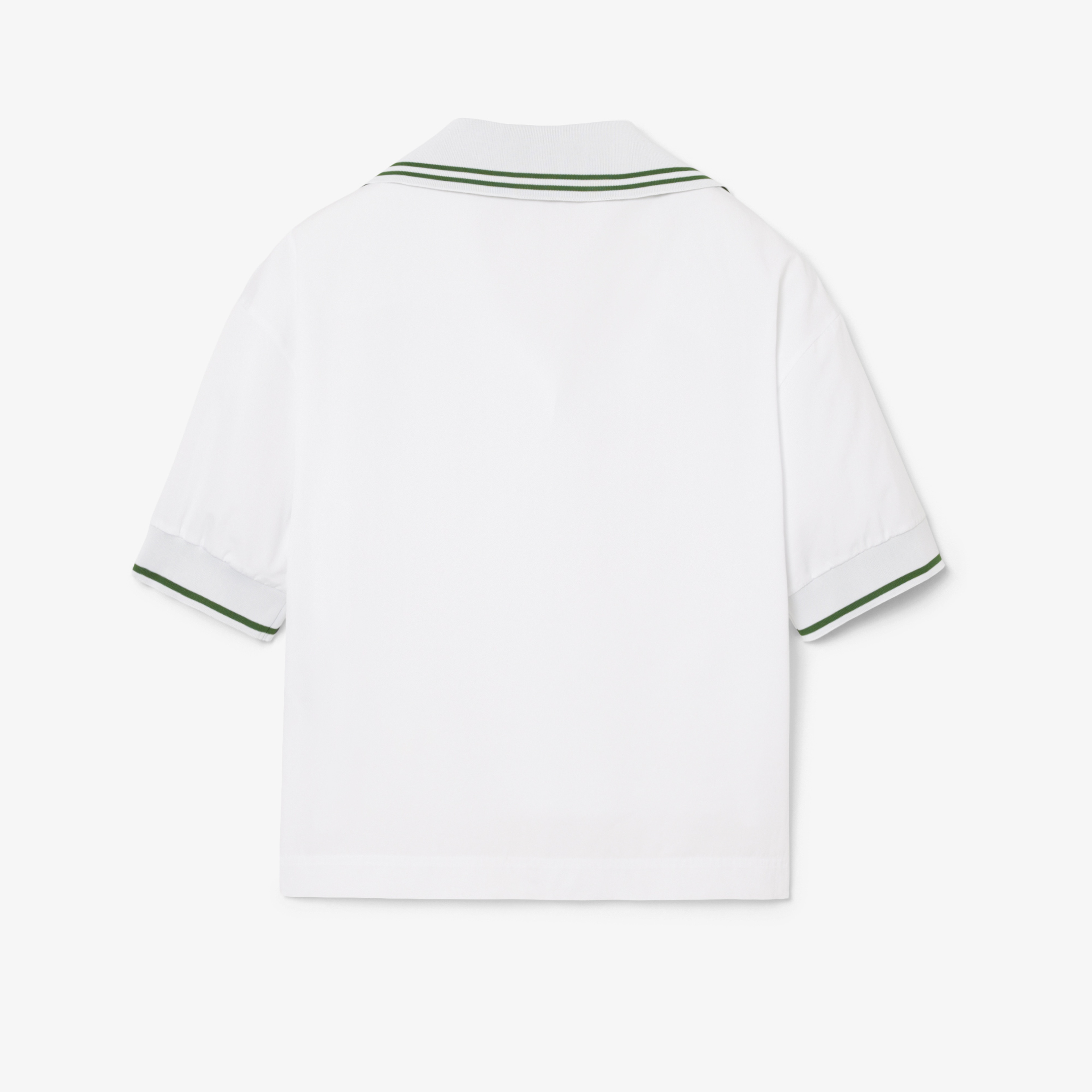 SS26 RUNWAY Kadın Relaxed Fit Kısa Kollu Beyaz Gömlek